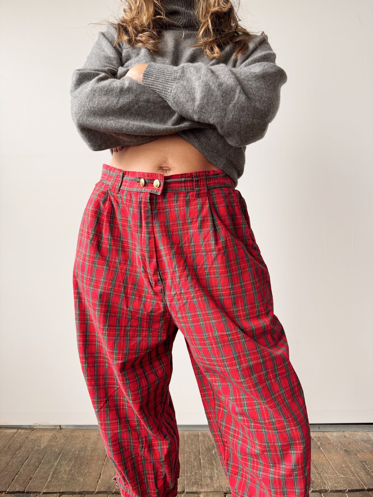 90s Plaid Trouser Pant (29")