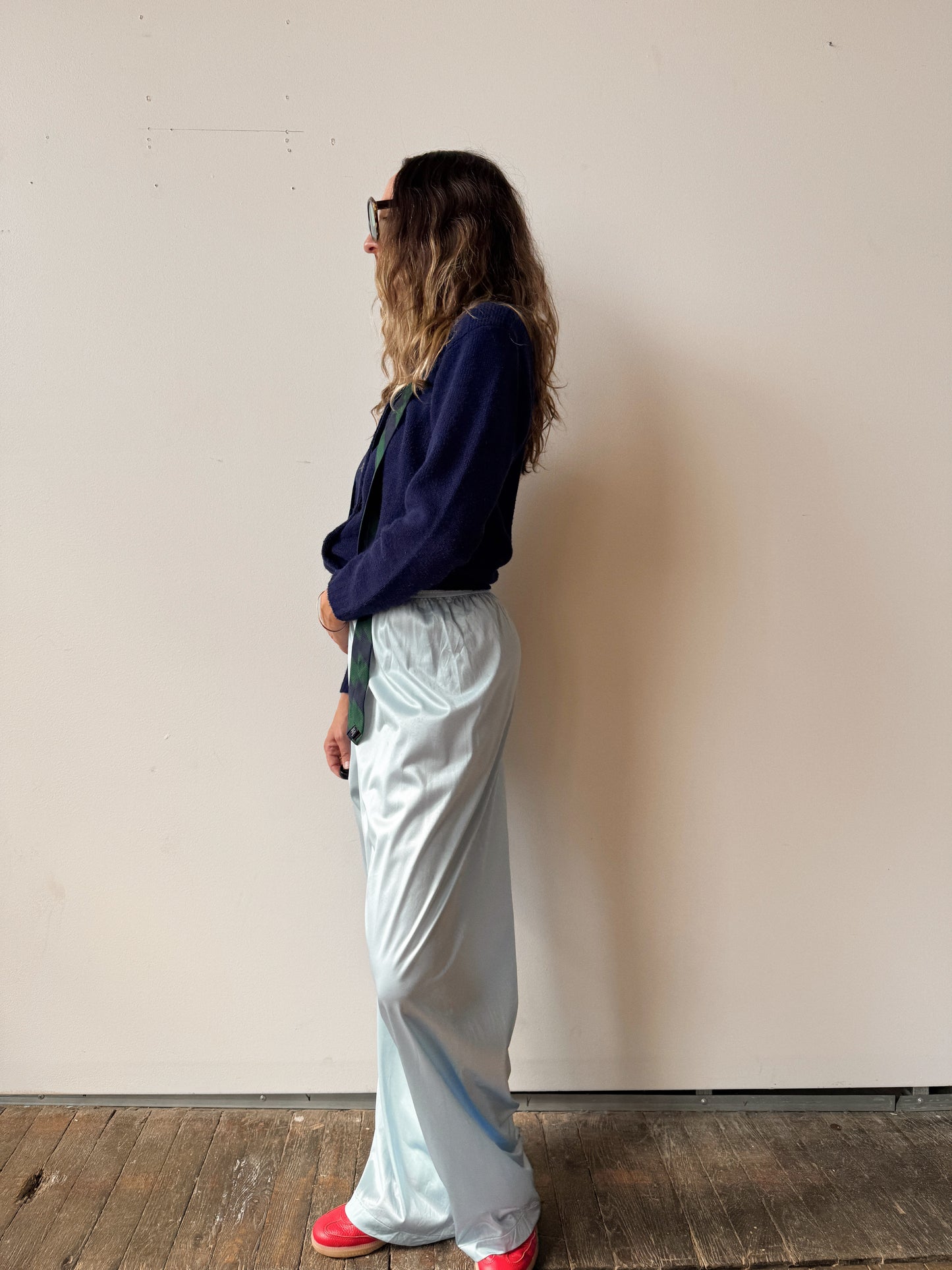 Baby Blue 80s Nylon Pajama Pant (L)