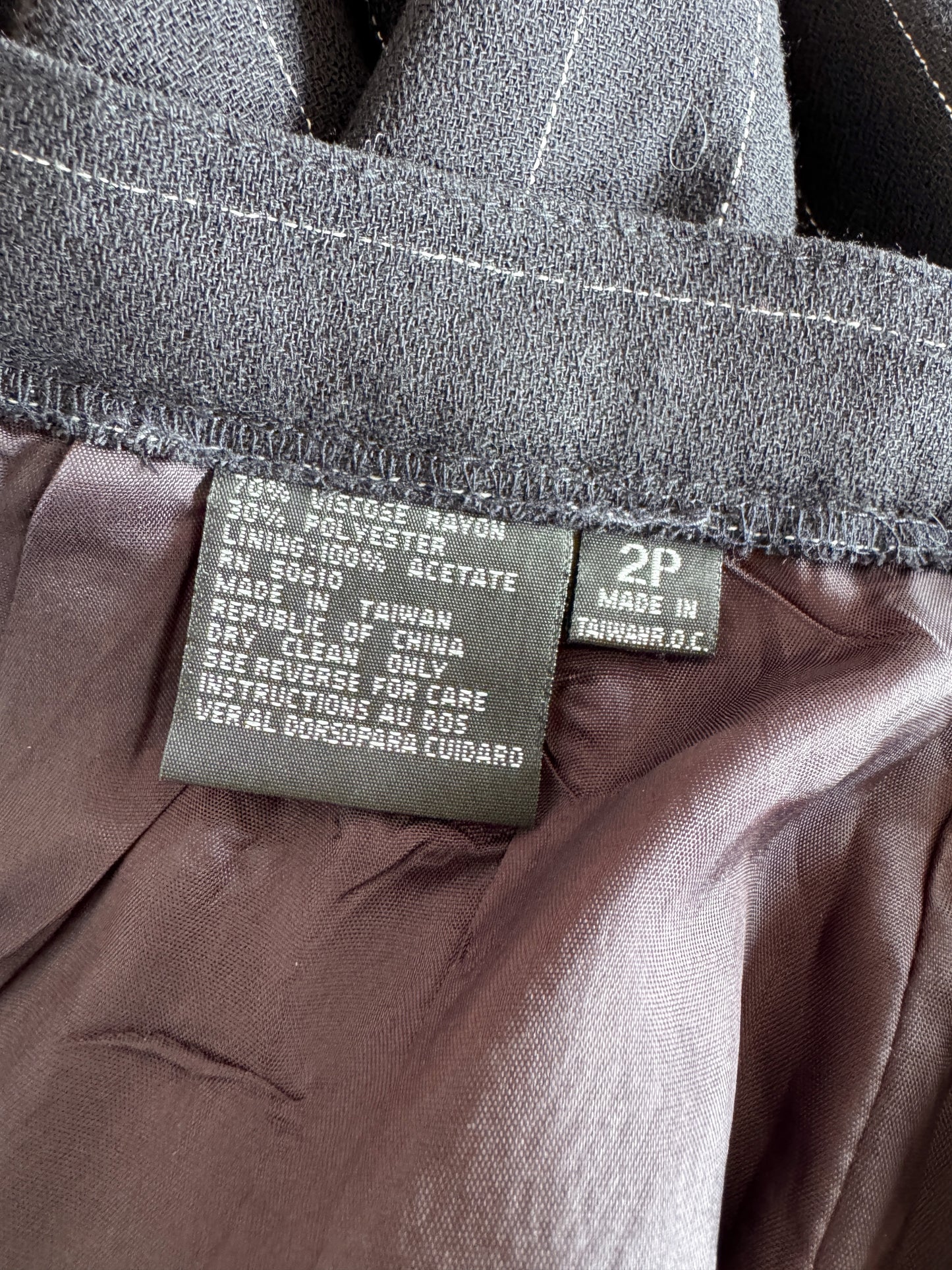 Navy 90s Pinstripe Skirt (XS)