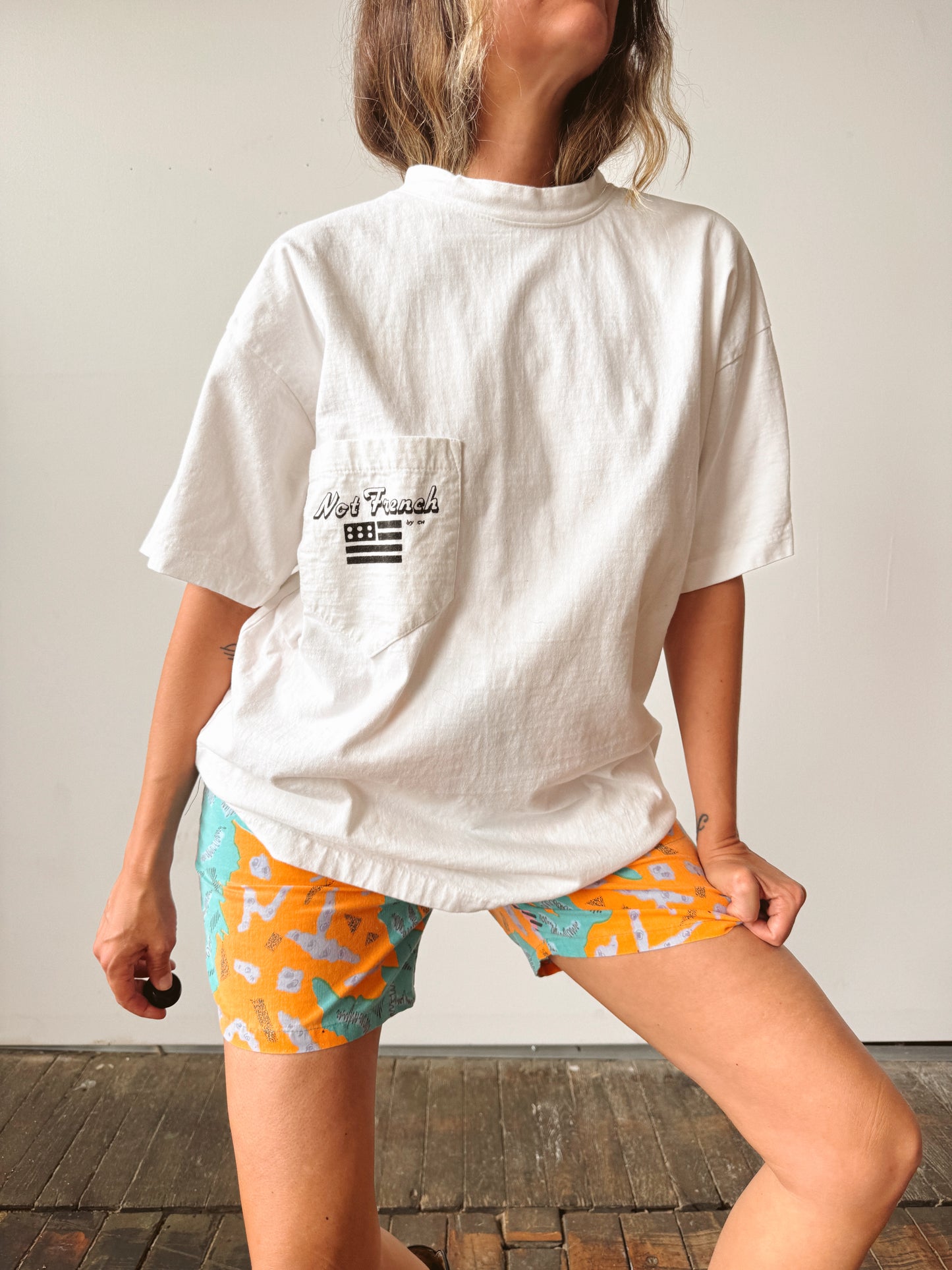 Not French Oversize White T-Shirt (L)
