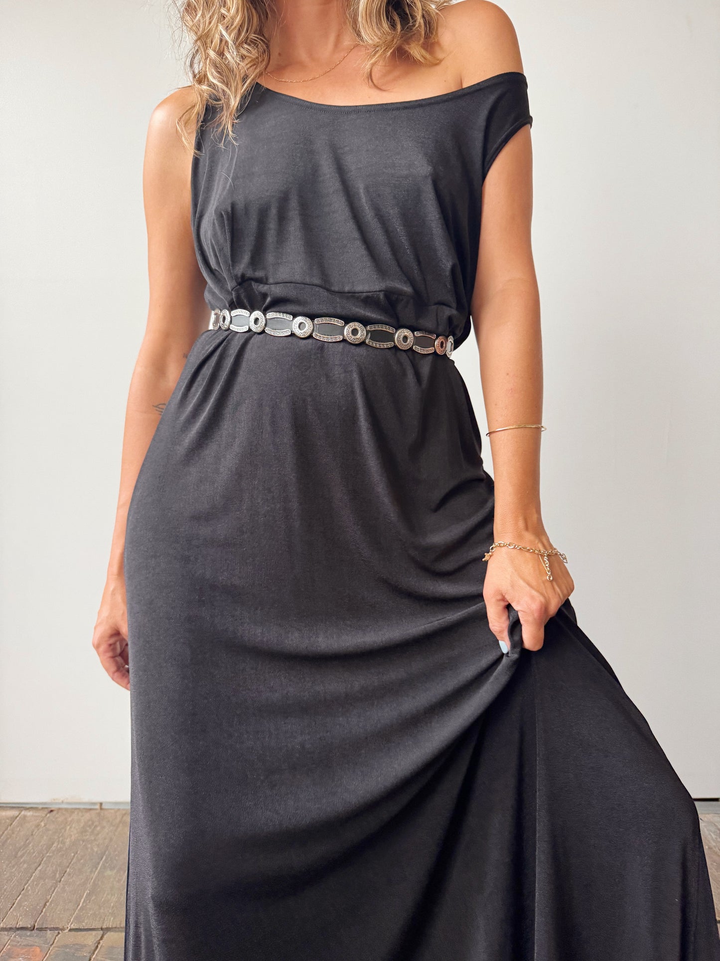 90s Spandex Teddi Midnight Dress (XL)