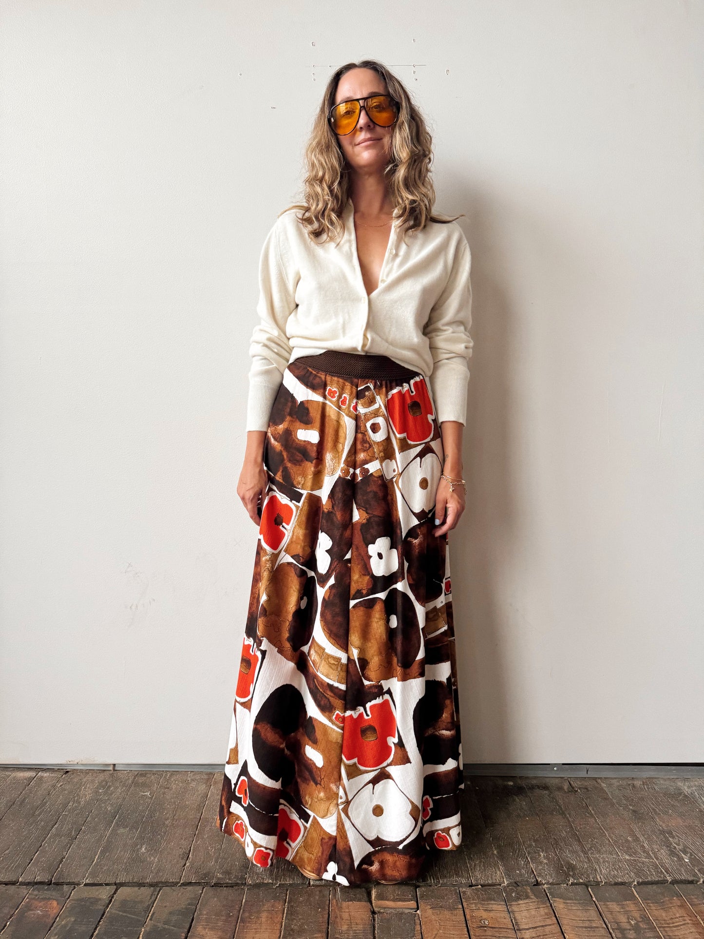 Abbott Cotton 70s Abstract Skirt (26")