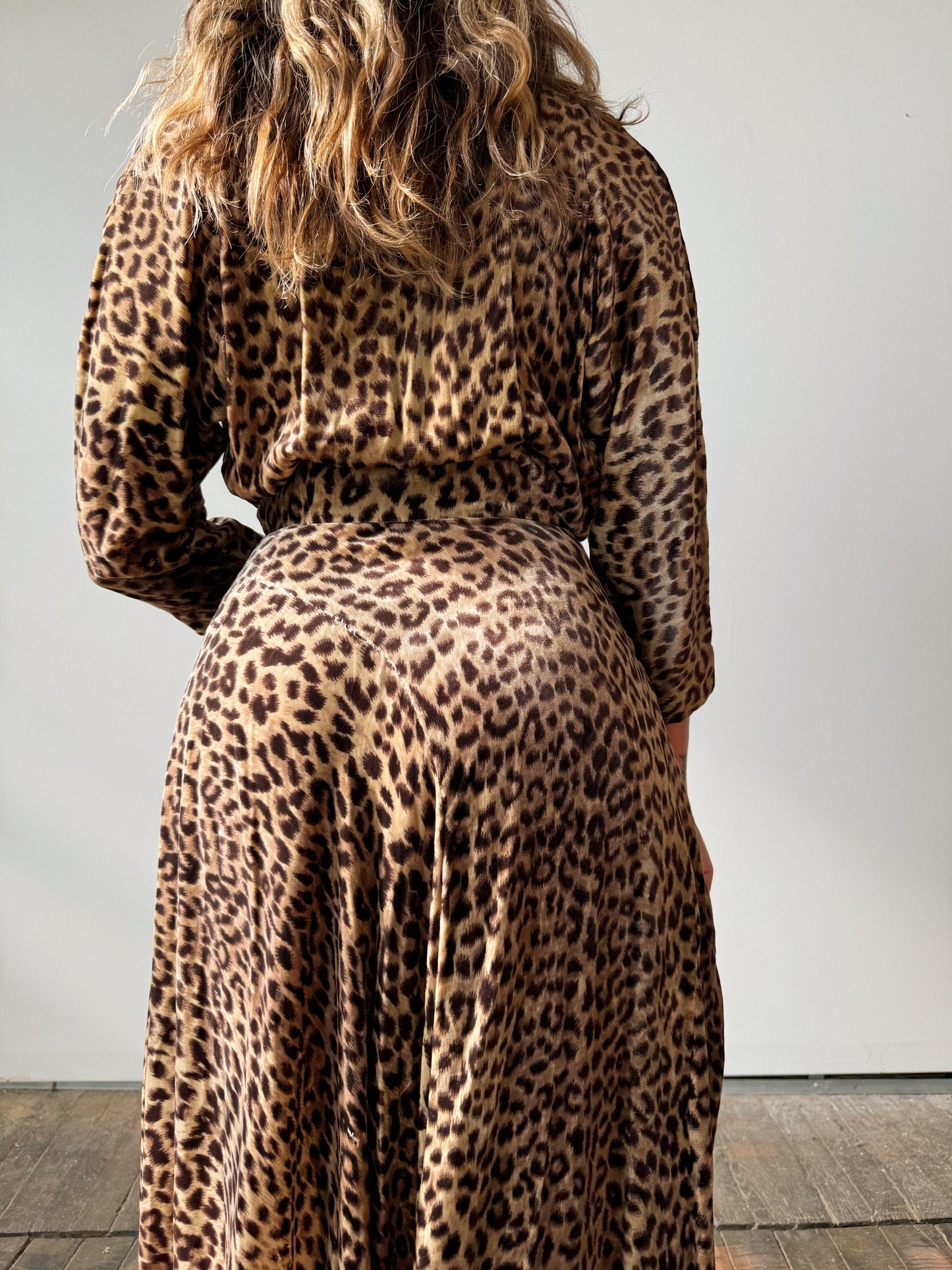 Velvet Leopard 50s Dress (M)