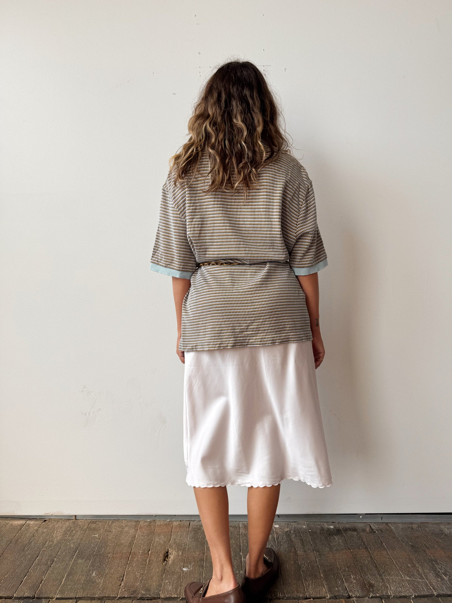 70s-Inspired Knit Polo (XL)