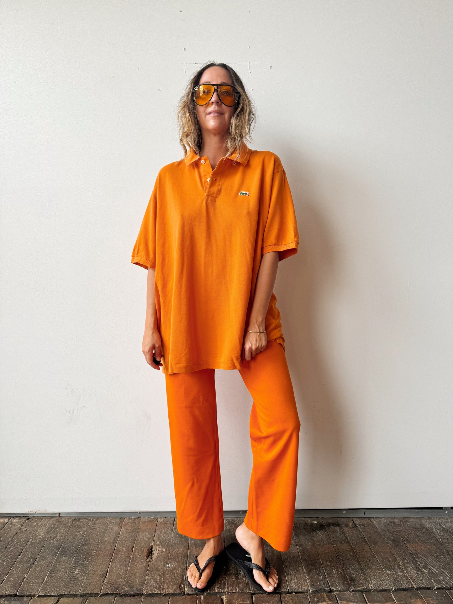 Oversize 00s Orange Clementine Lacoste Polo ( XL)