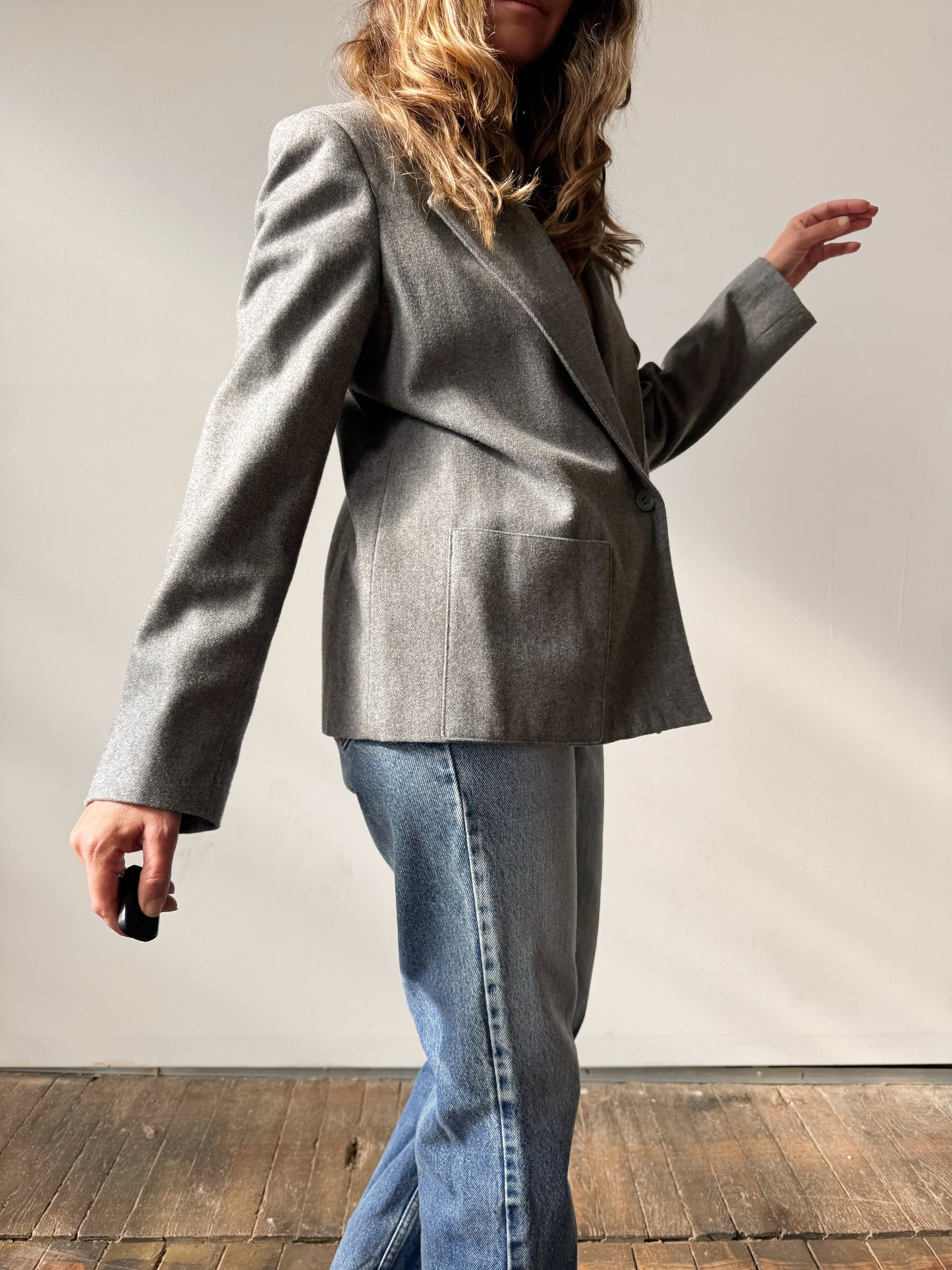 Wools 90s One-button Grey Blazer (M)