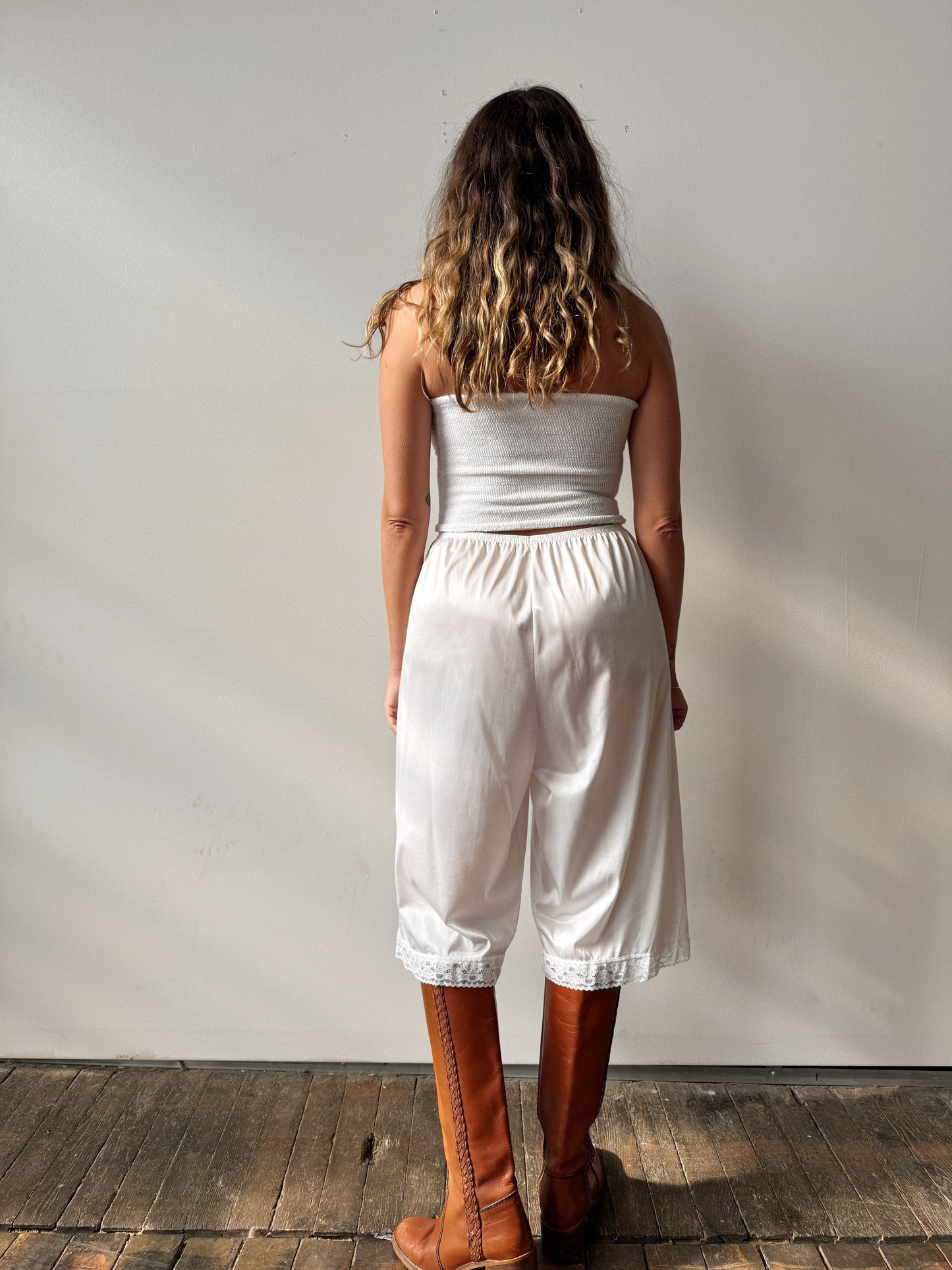 White Slip Shorts (28")