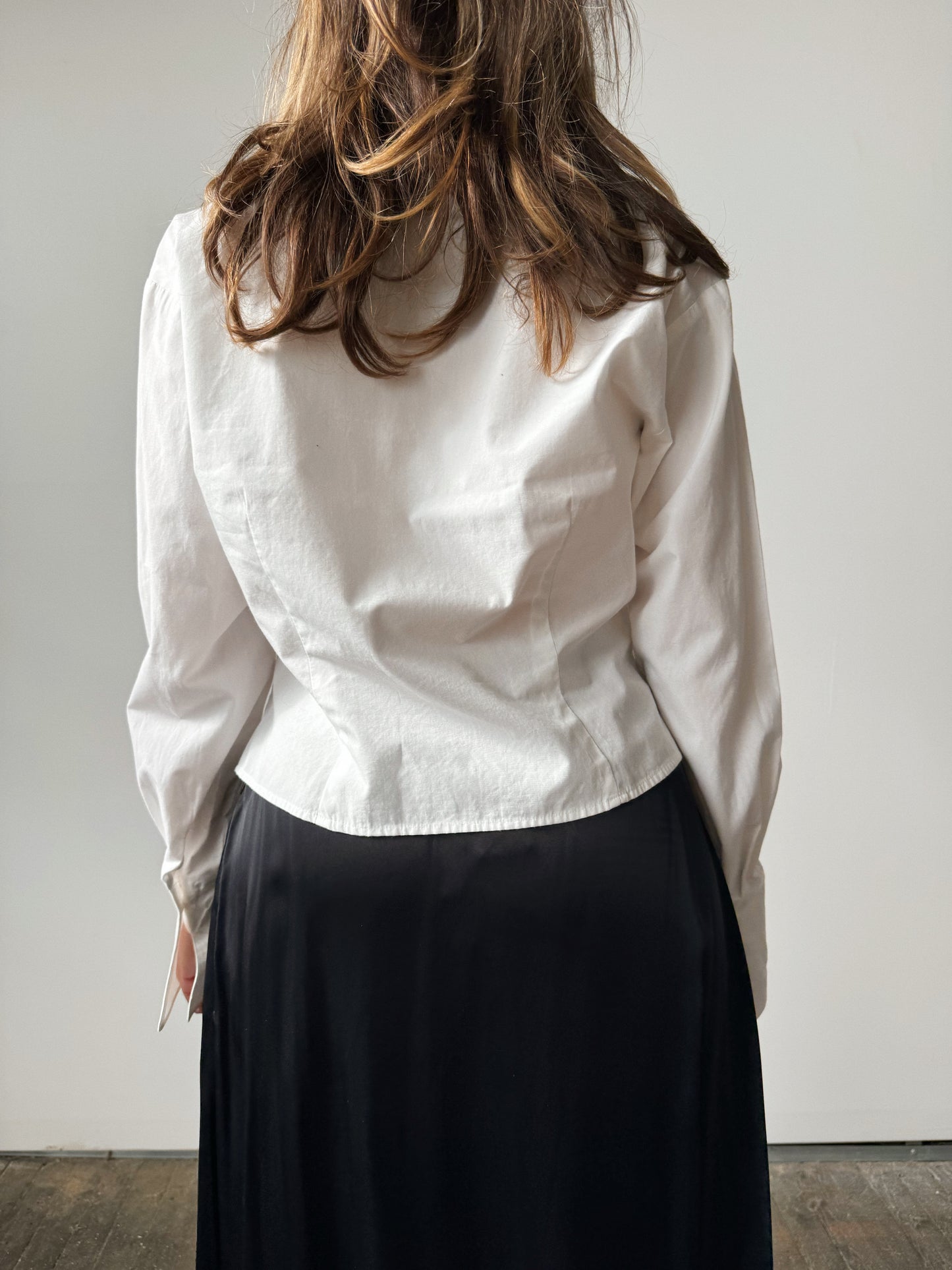 Cropped Tuxedo Blouse (M)