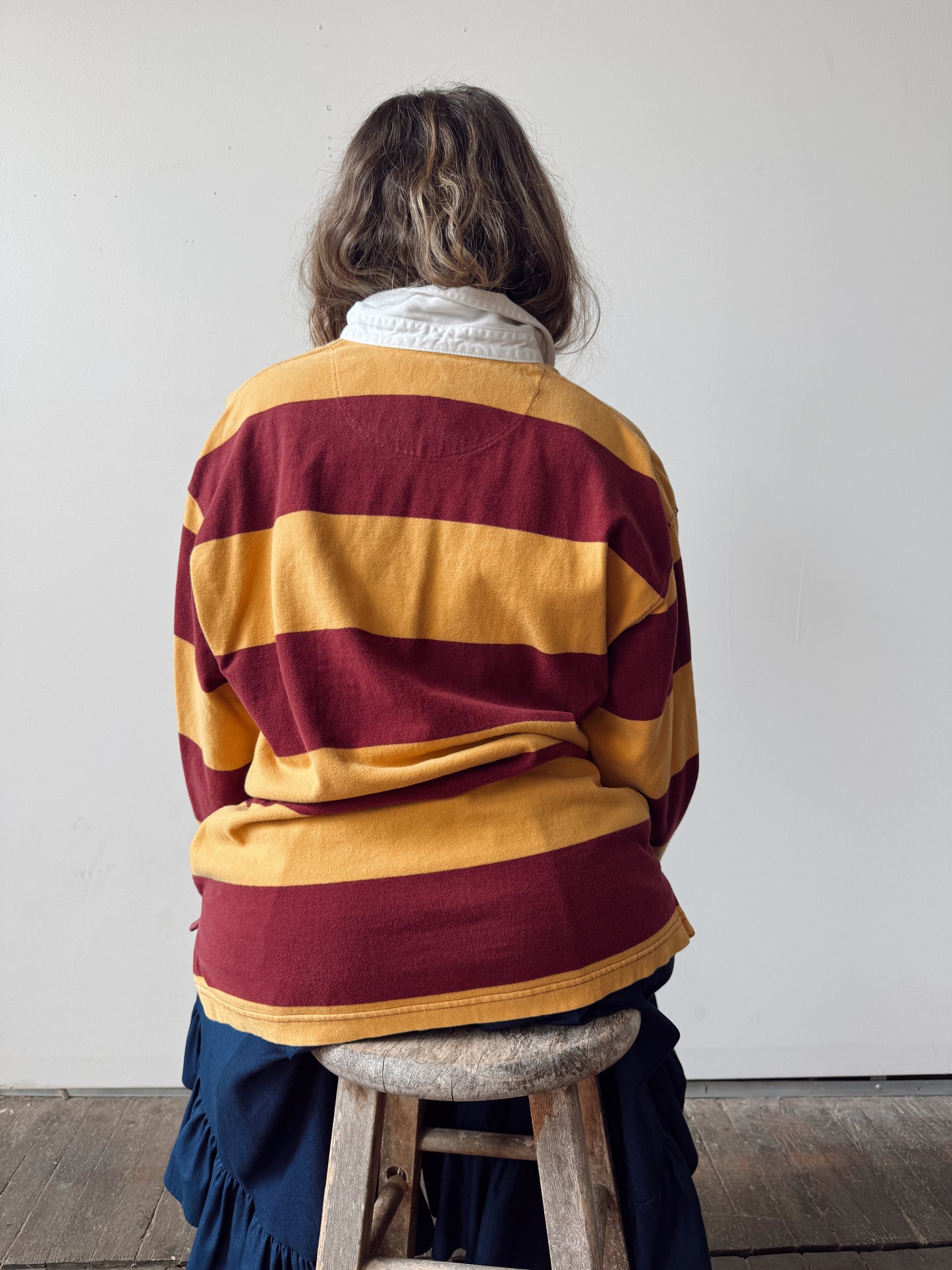 00s Striped Rugby Mens Oversize Shirt (Mens M)
