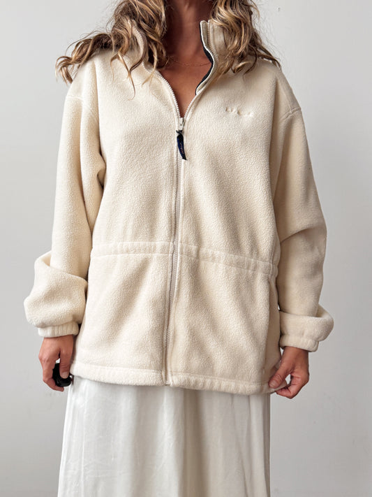 Ivory L.L. Bean Fleece, Made in USA (L)