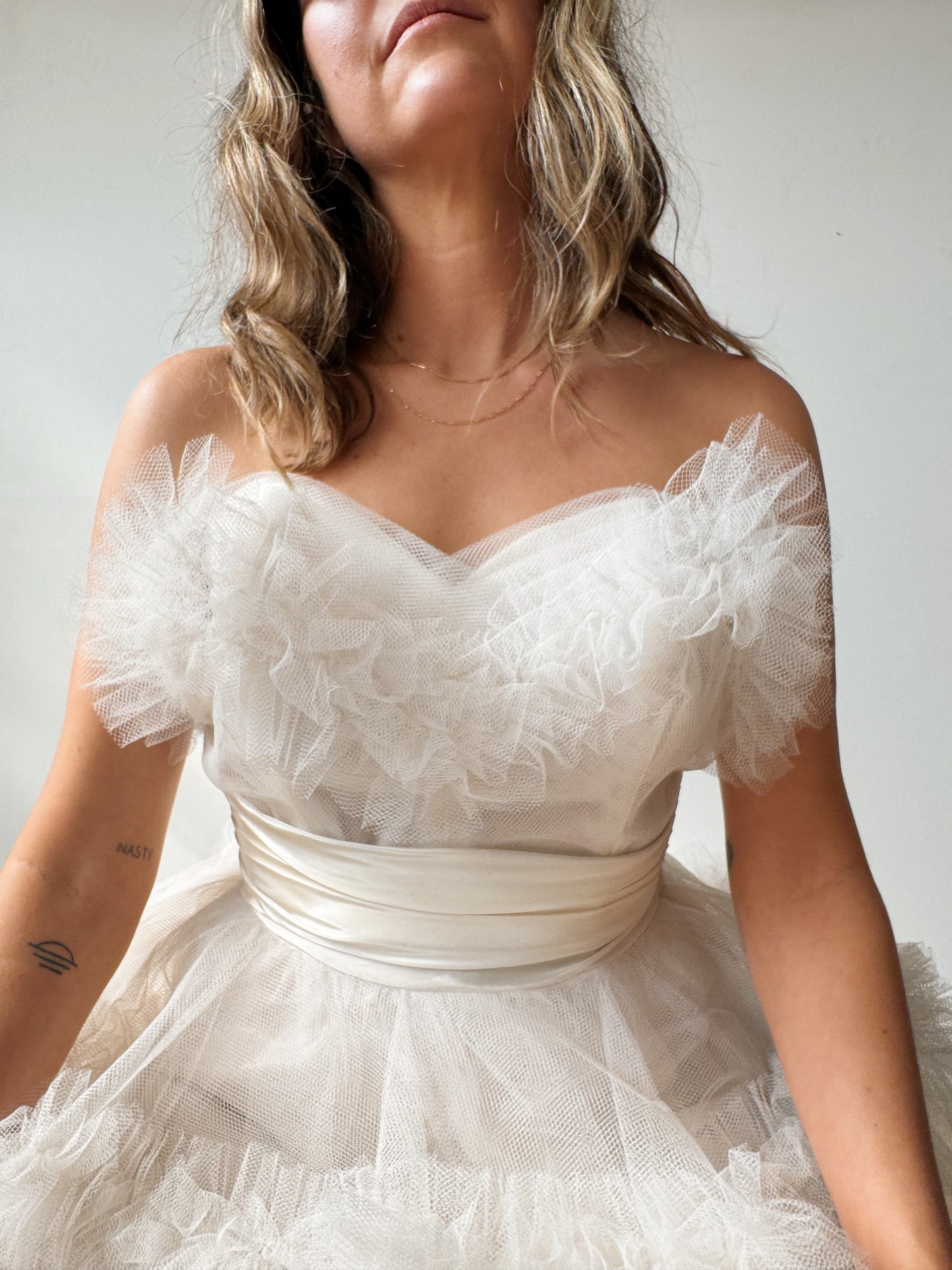 50s Tulle Tiered Cupcake Wedding Dress