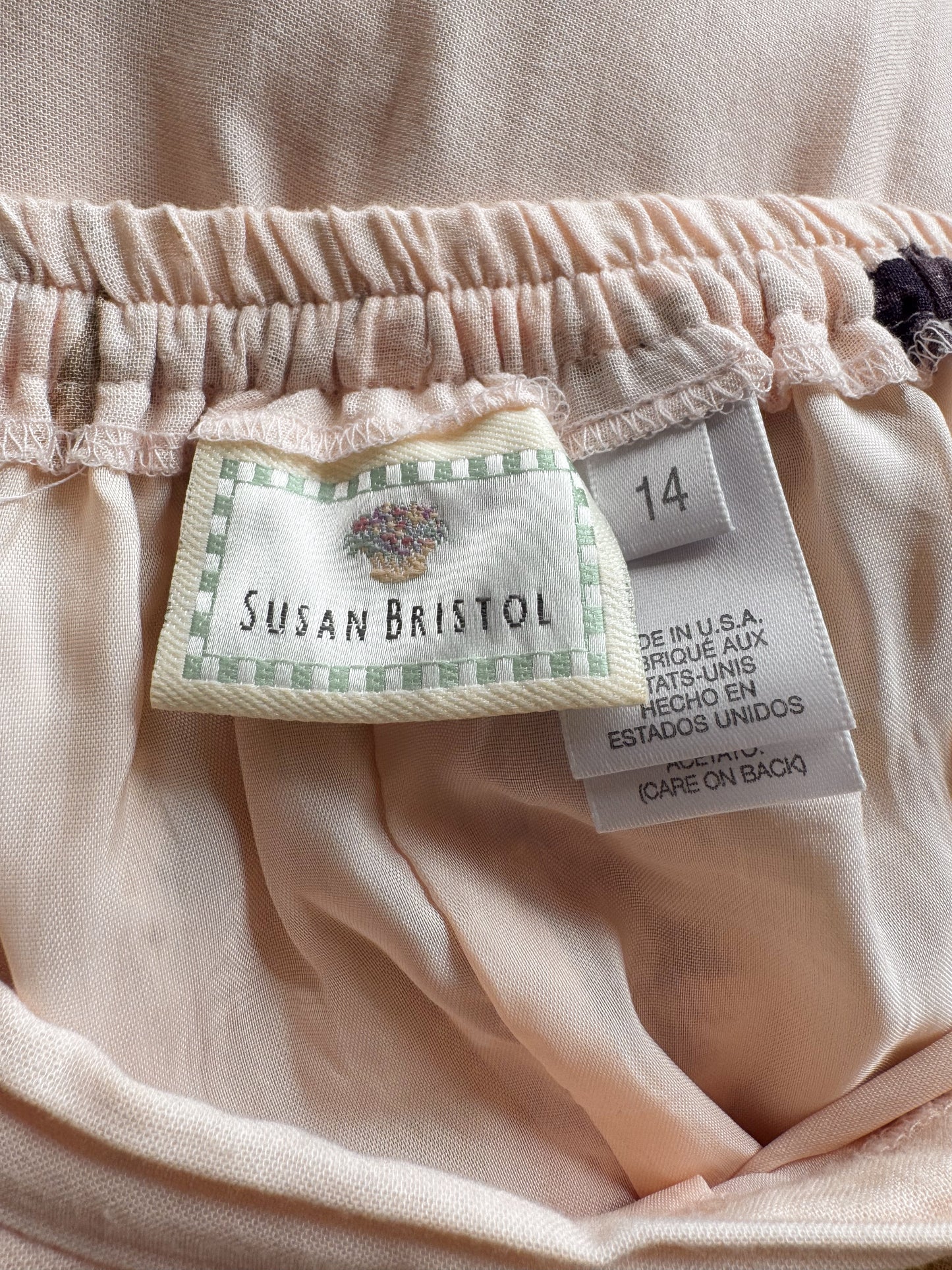 90s Floral Elastic Maxi Skirt (30")