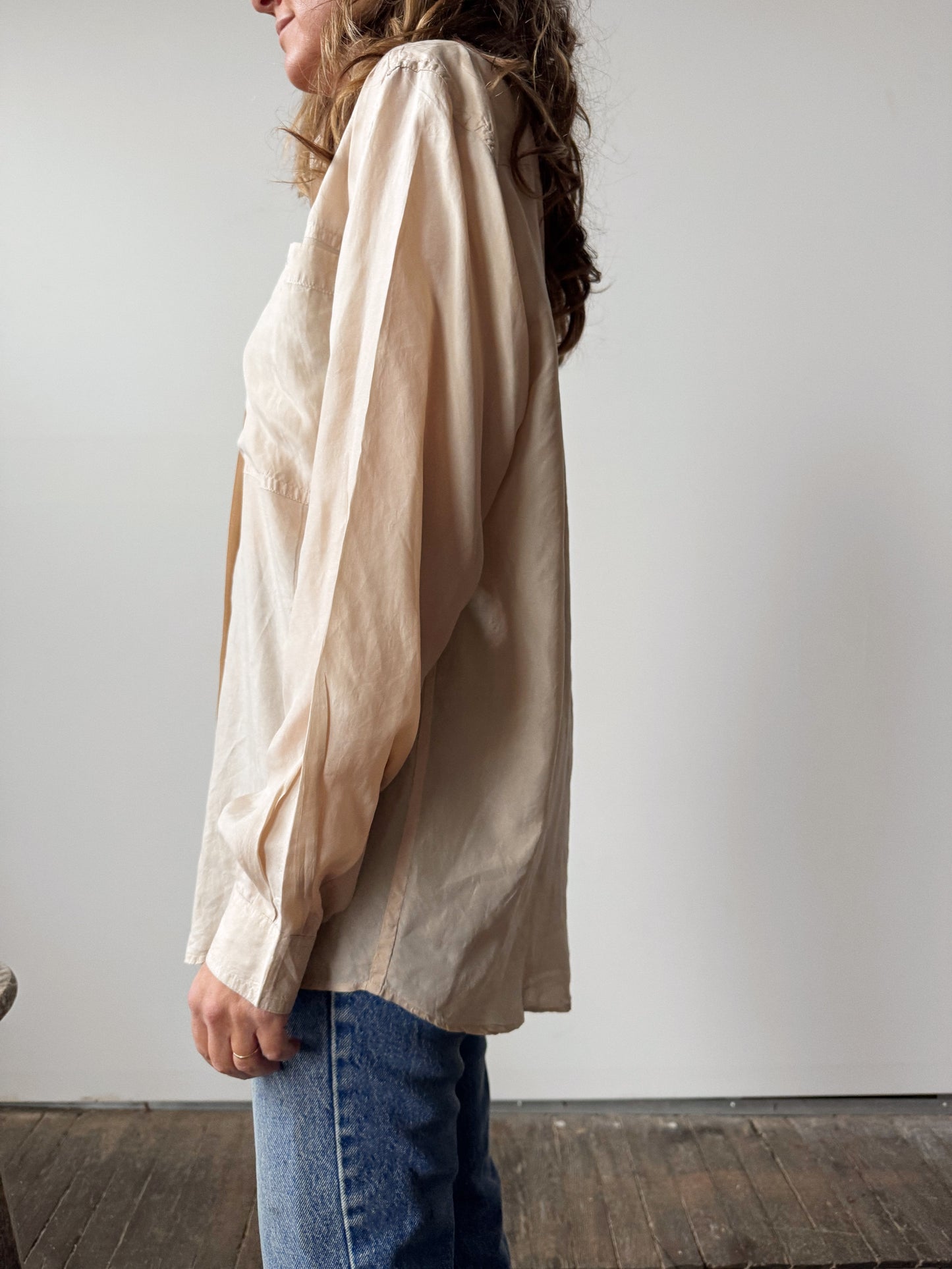 Silk Taupe Blouse (L)