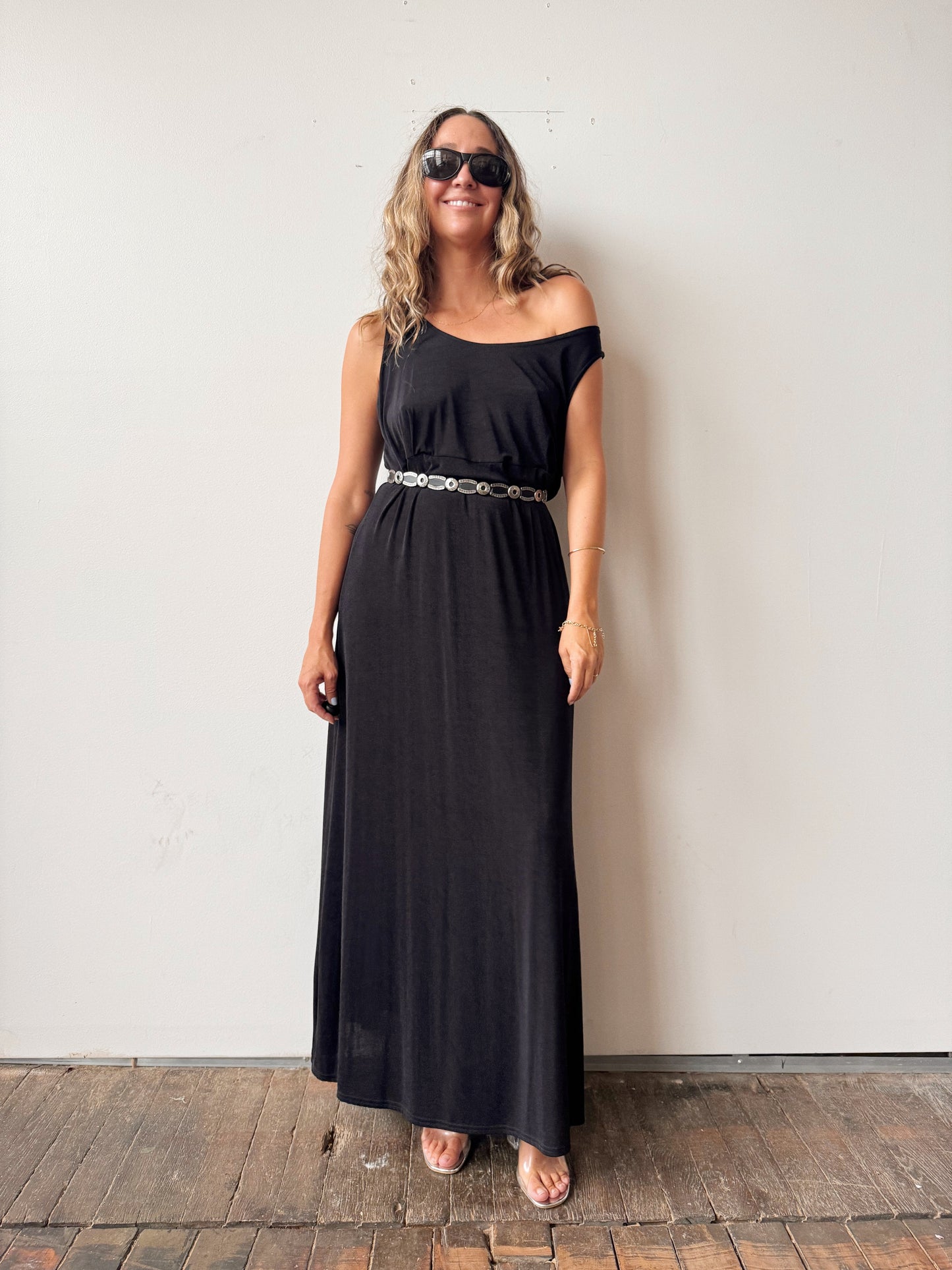 90s Spandex Teddi Midnight Dress (XL)