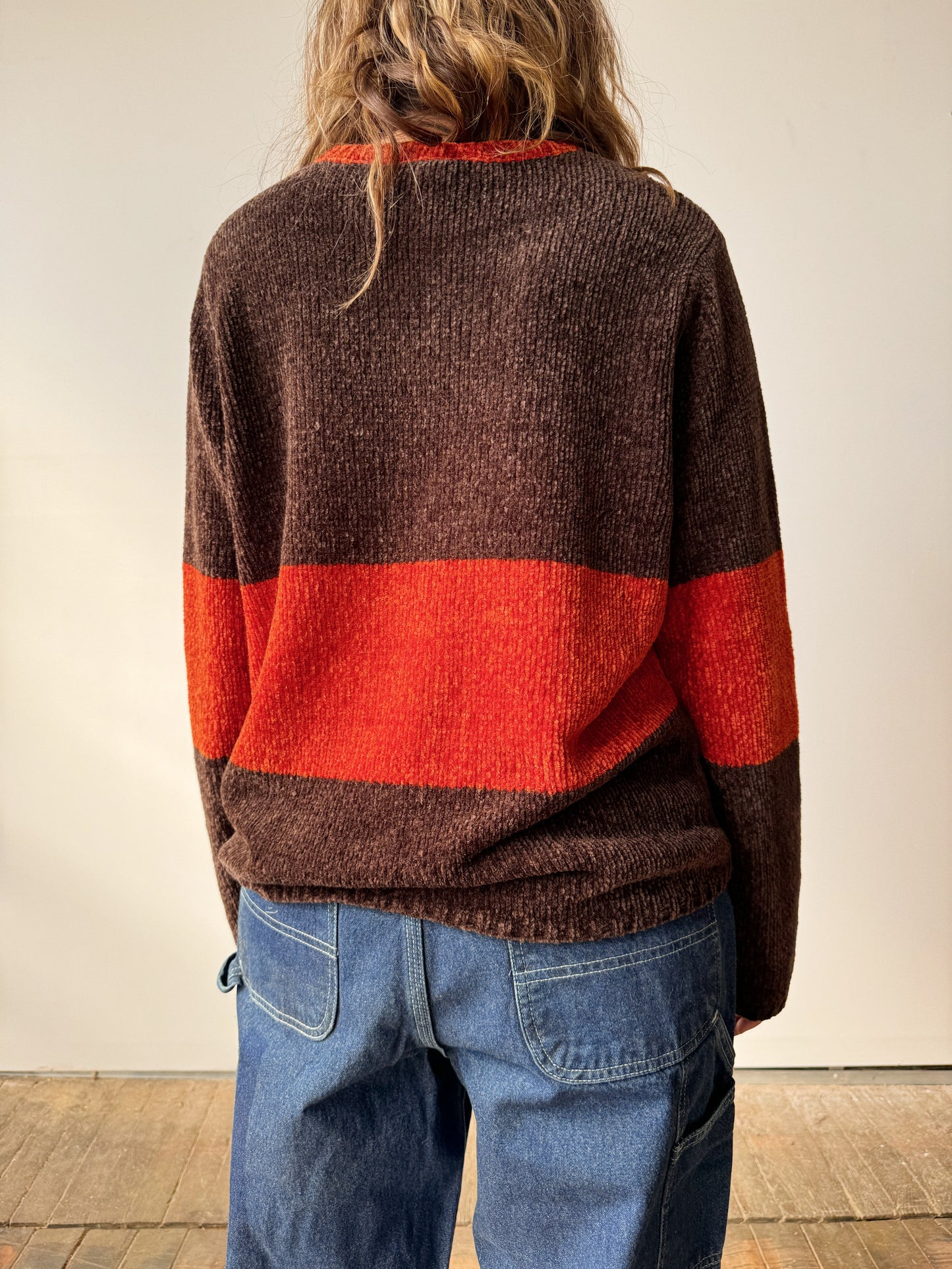 90s Boyfriend Chenille Sweater (M)