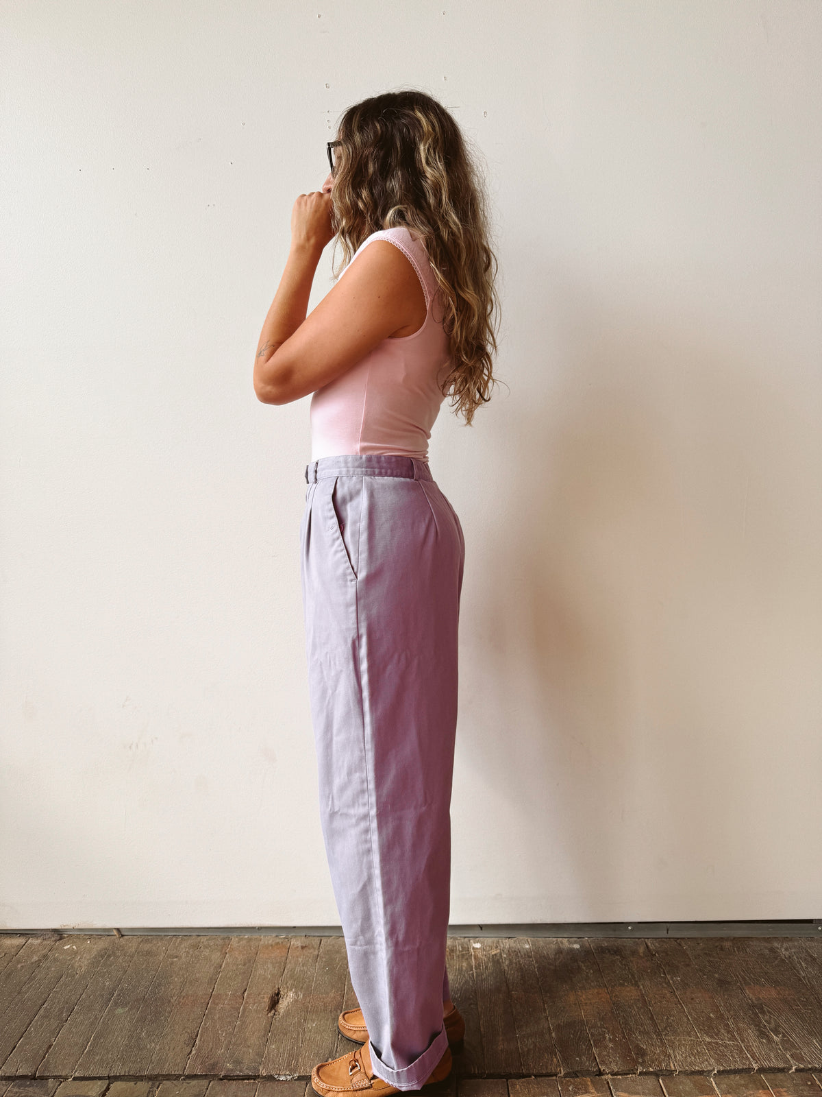Lilac 90s Chino Trouser Pants (27")