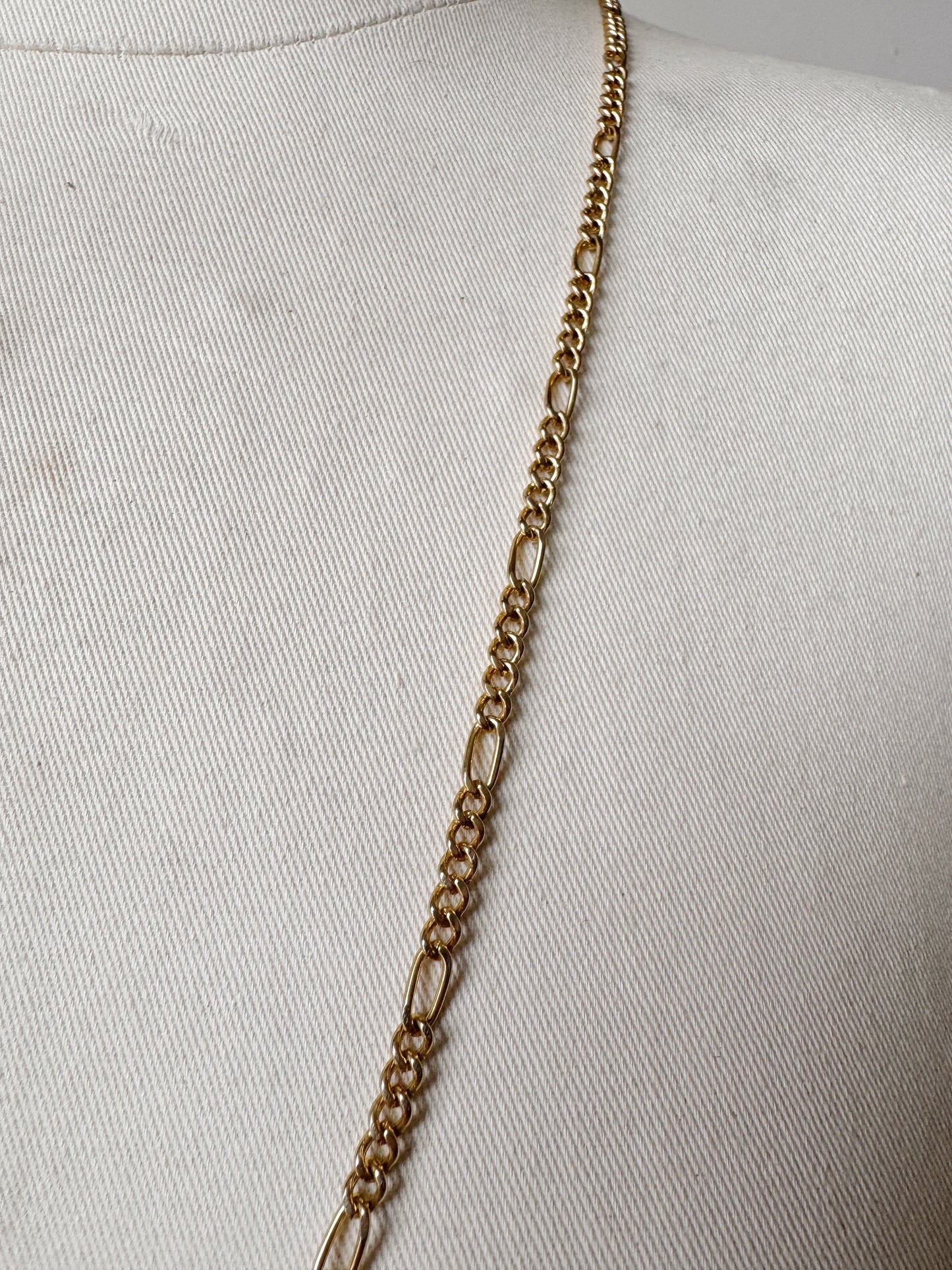 Figaro Link Gold Tone 23" Necklace