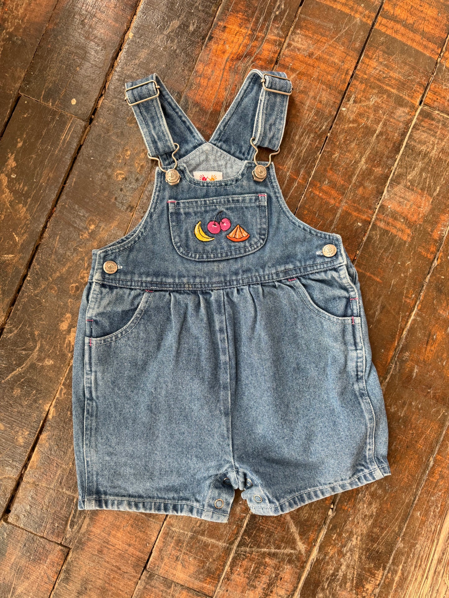 90s Carter’s Denim Fruit Overalls (24mos)