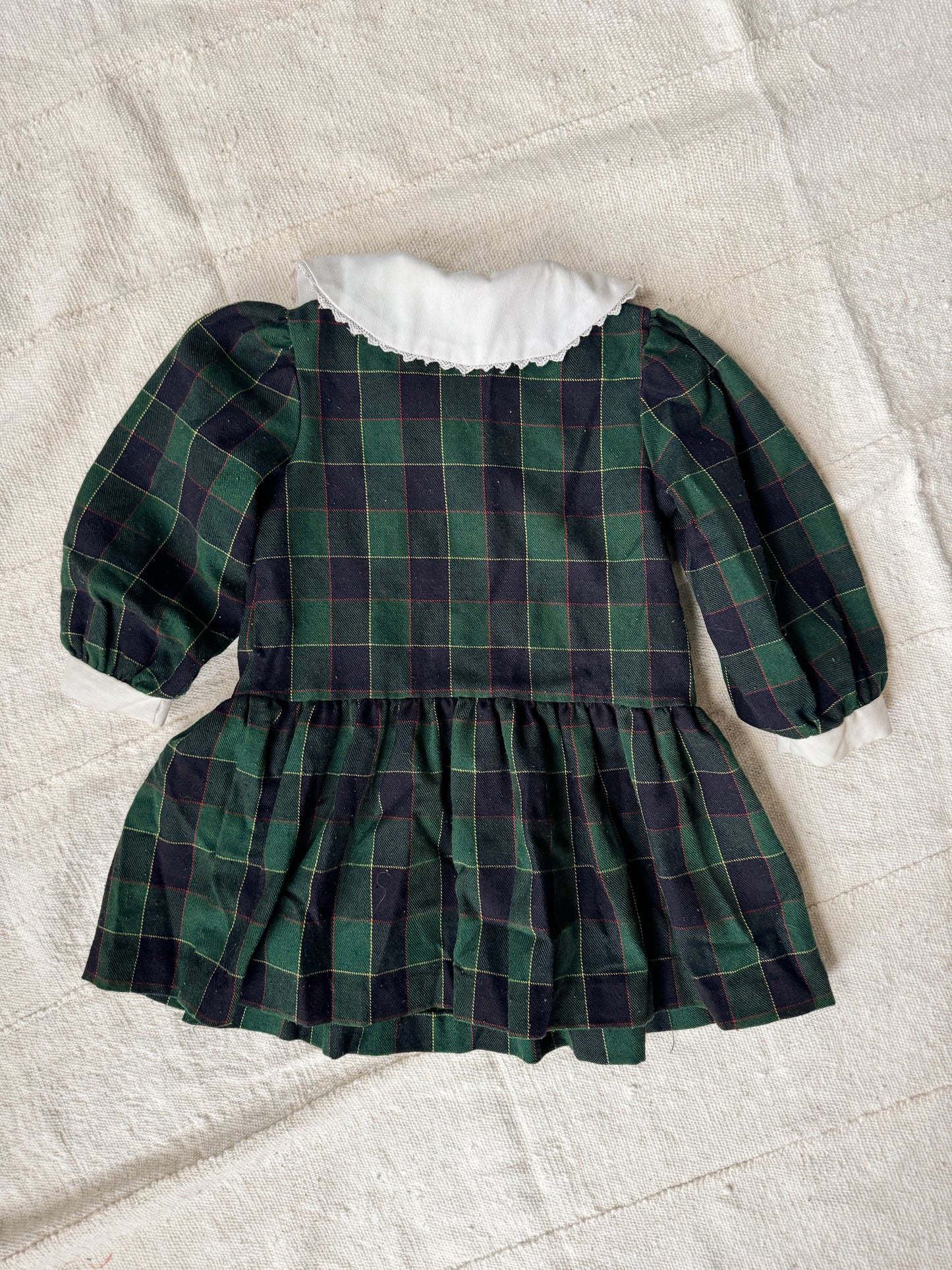 Holiday Bow Plaid 90s Dress (3T)