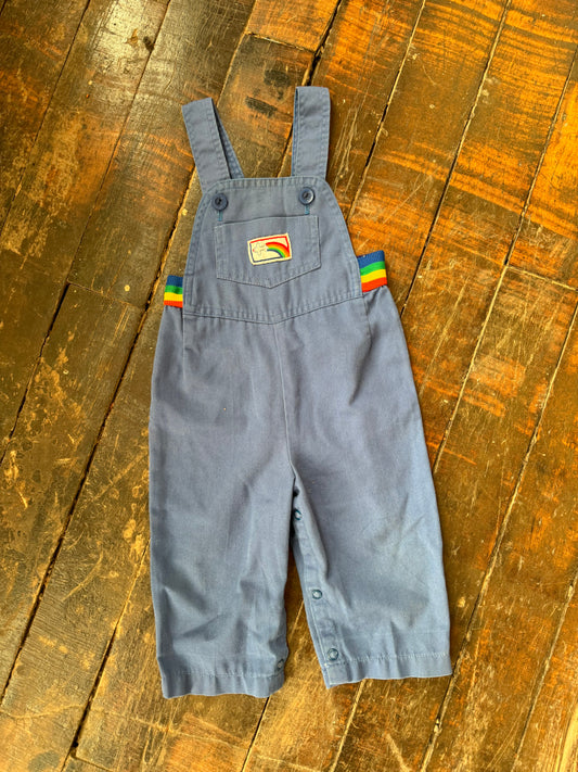 80s Rainbow Airplane Overalls (2T)