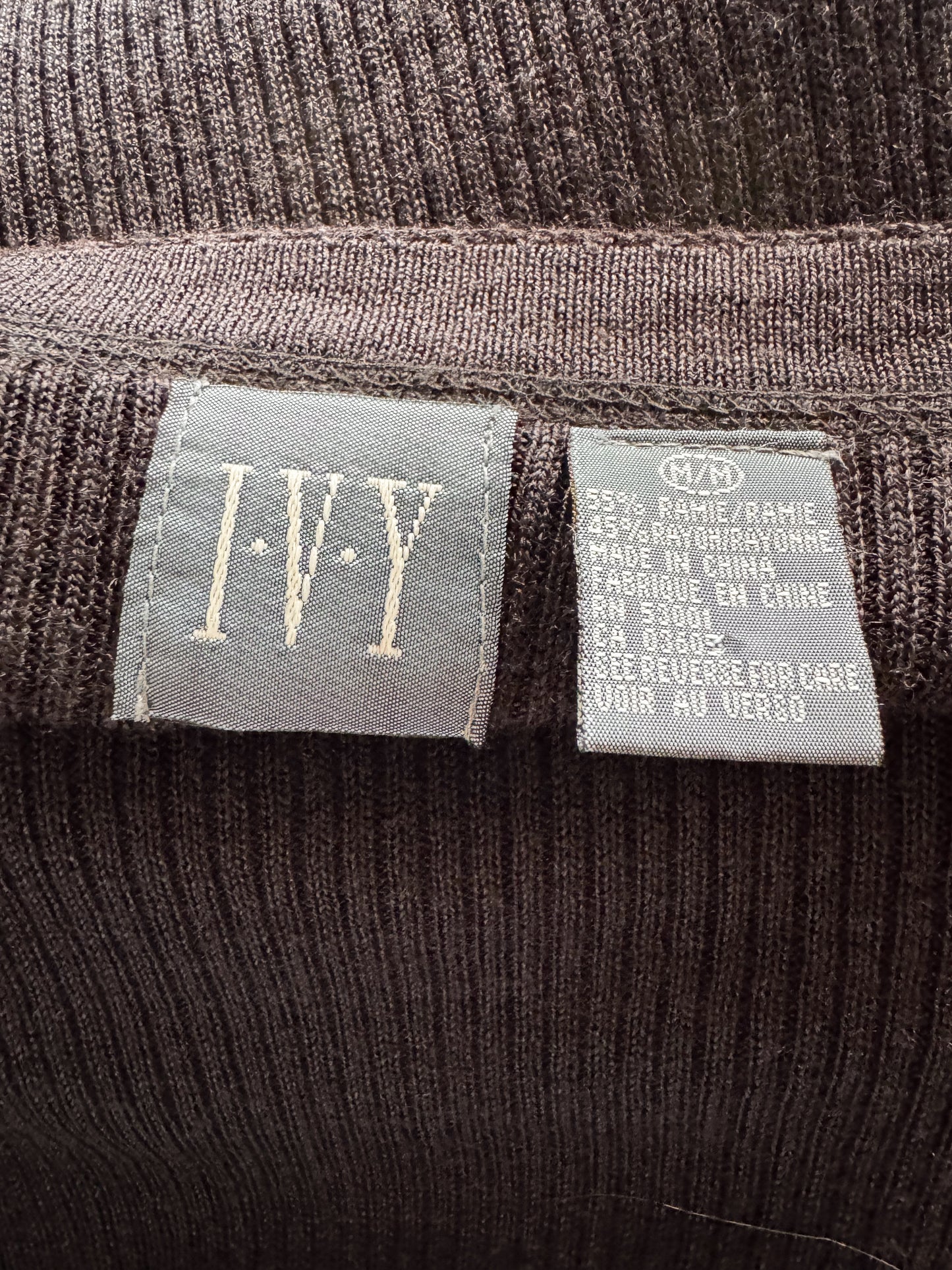 Ivy 00s Black Cardigan Sweater (M)