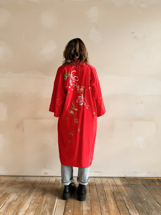 80s Floral Kimono (M)