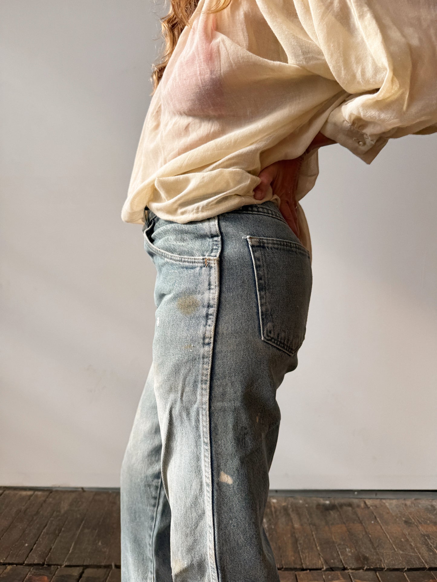 Rustler Distressed Denim Jean Pants (30")