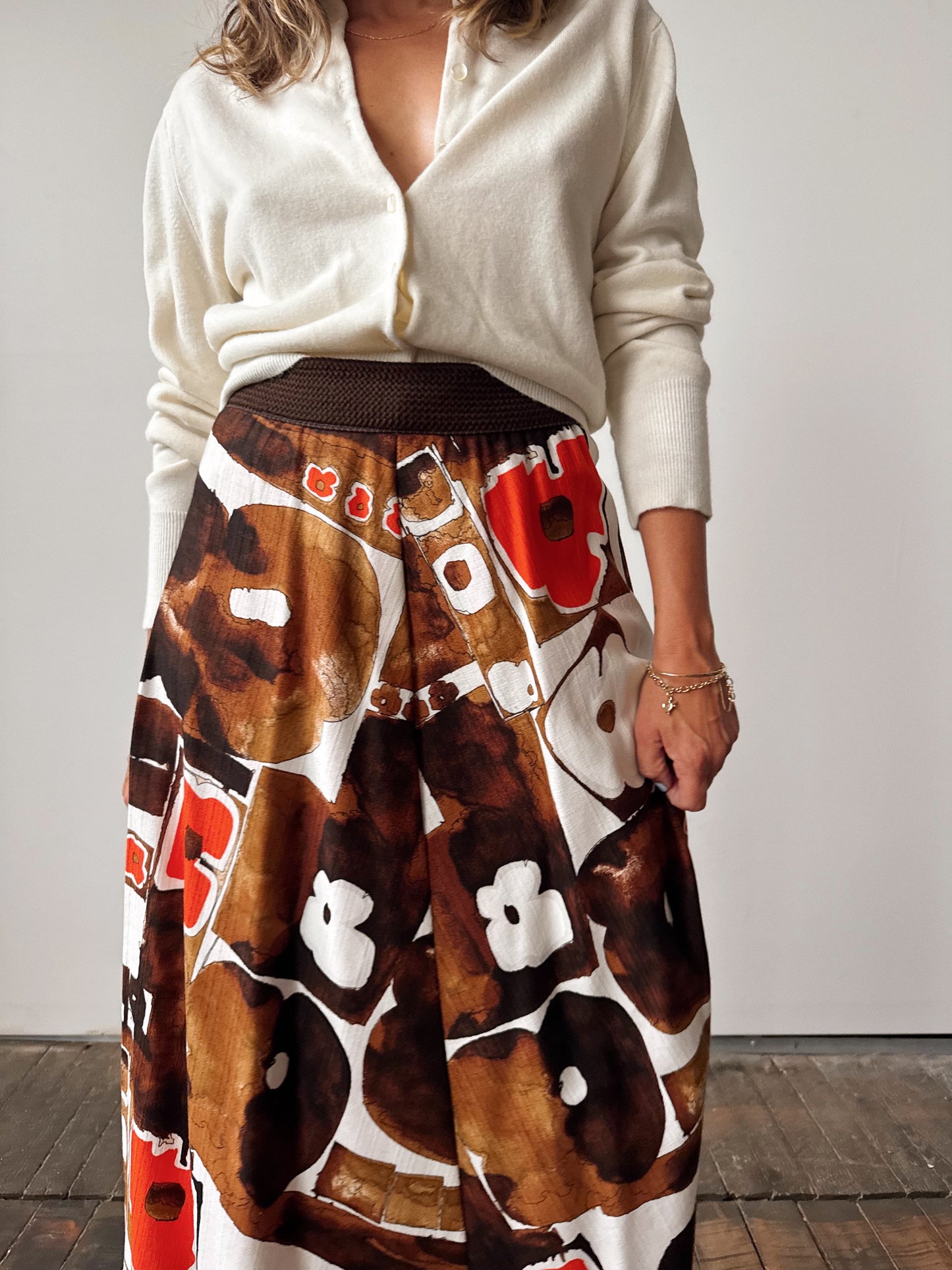 Abbott Cotton 70s Abstract Skirt (26")
