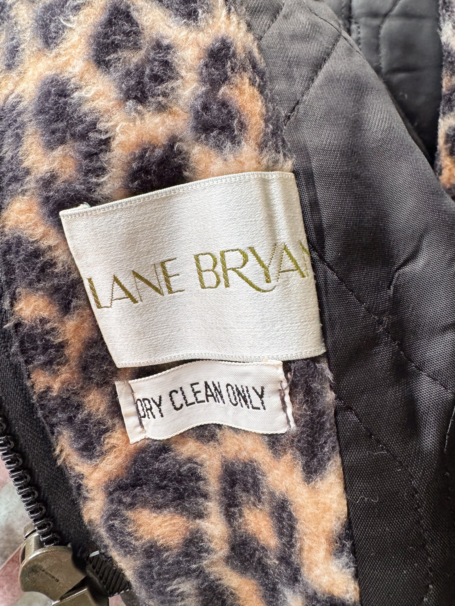 Leopard 70s Leather Piping Jacket (M)