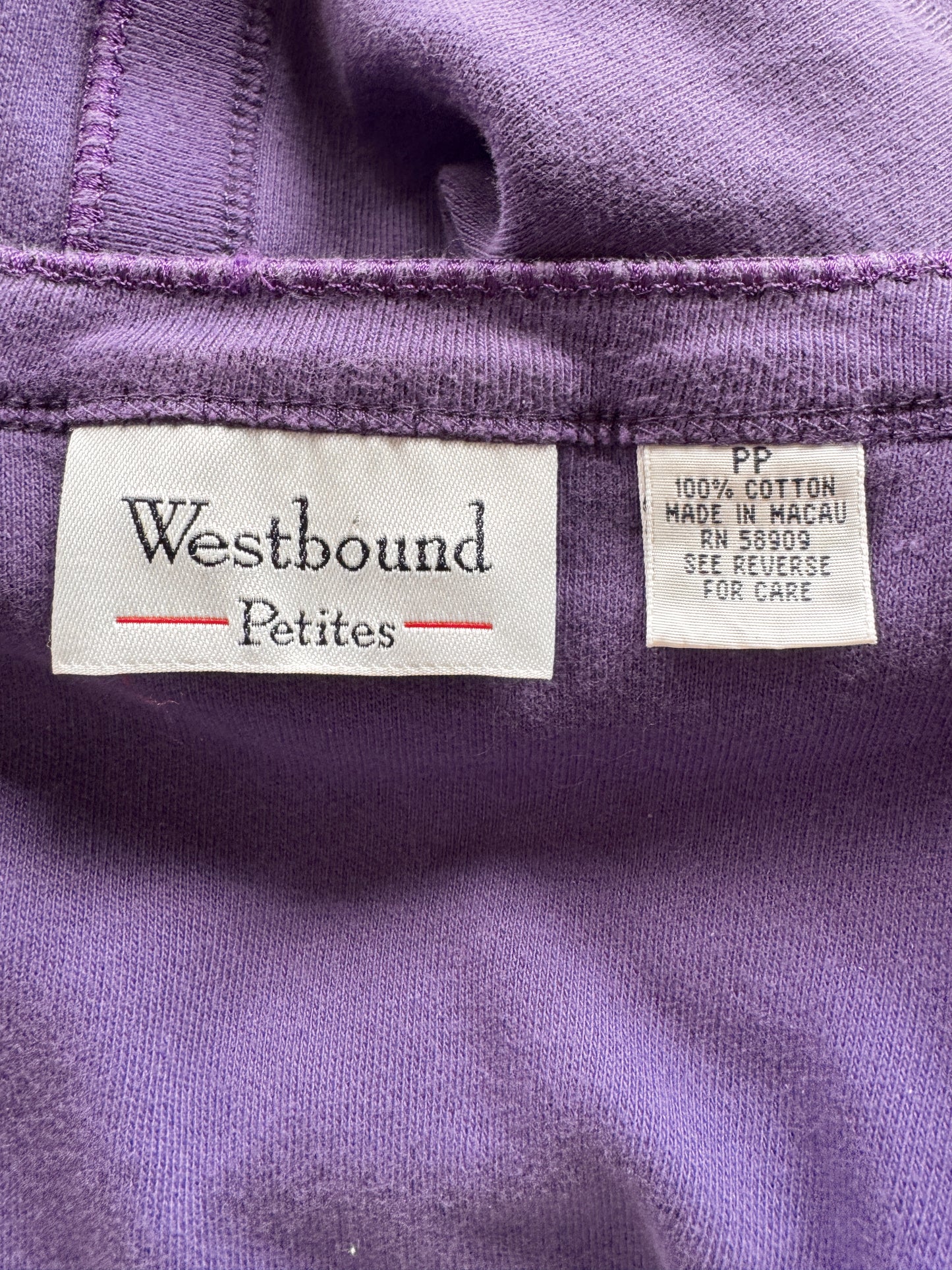 Cotton 90s Cropped Purple Top (S)