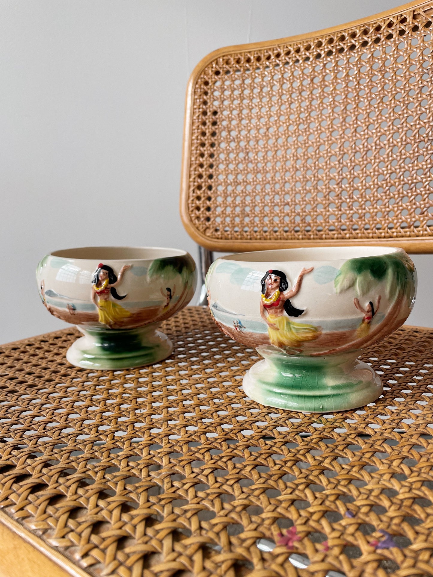 Hawaiian Hulu Candy Dishes, Set of Two