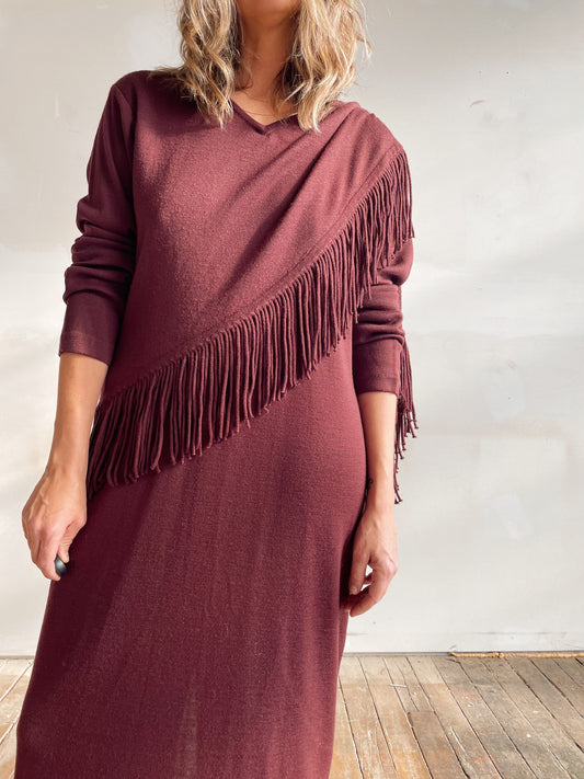 Fringe Shawl Dress (M)