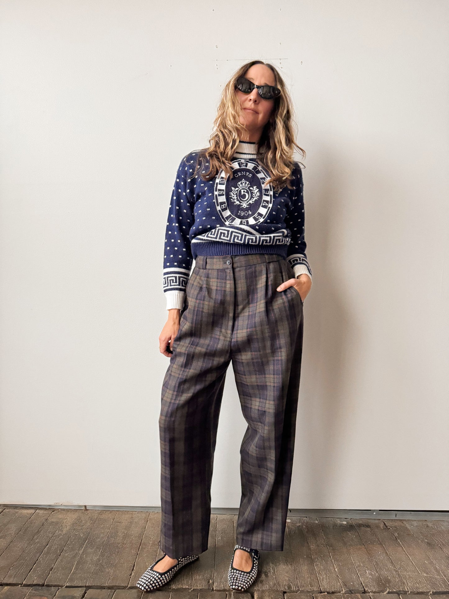 80s Plaid Trousers (27")