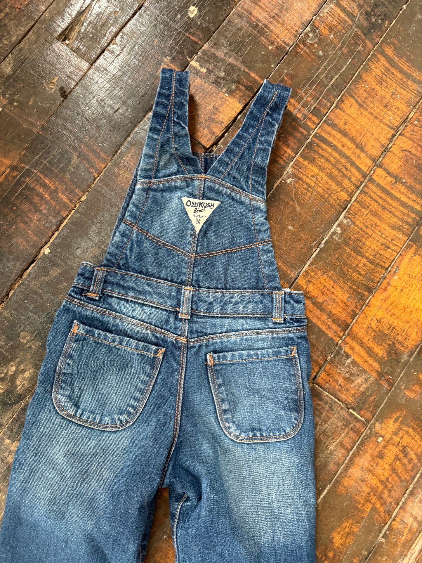 Oshkosh Fleece-Lined Denim Overalls (2T)