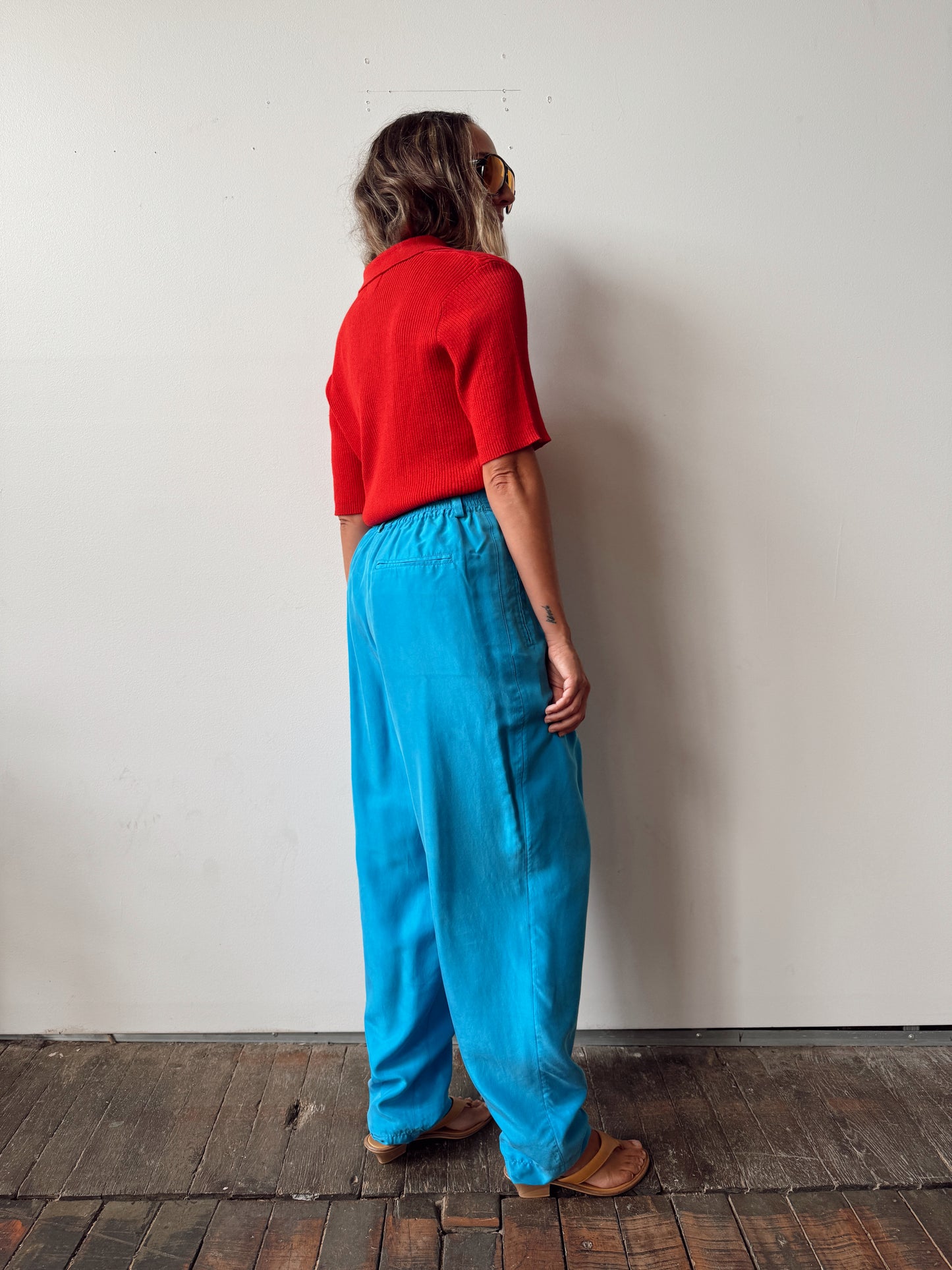 Cerulean Silk 90s Trouser (28")