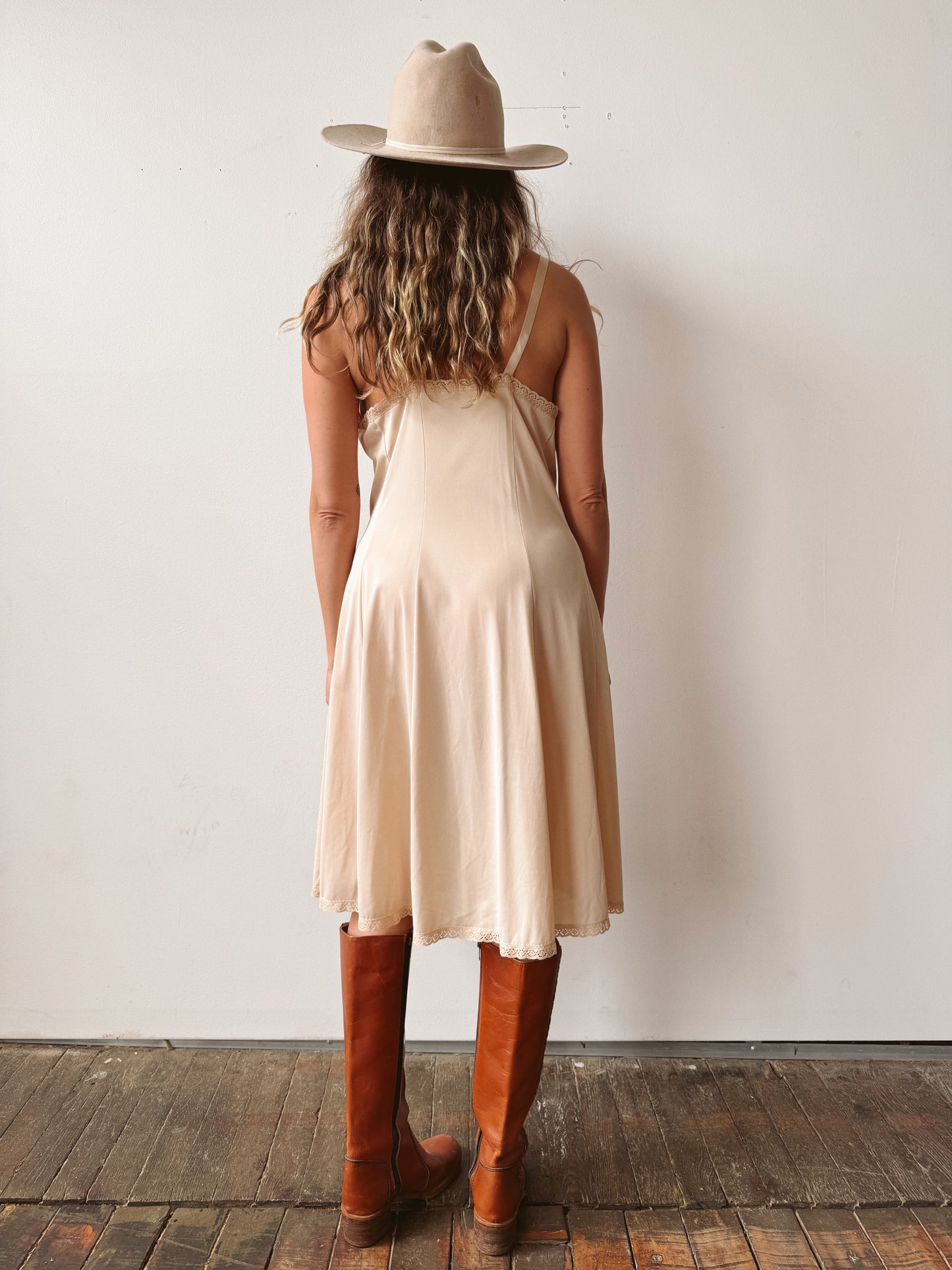 Nude 80s Sears Slip Dress (M)