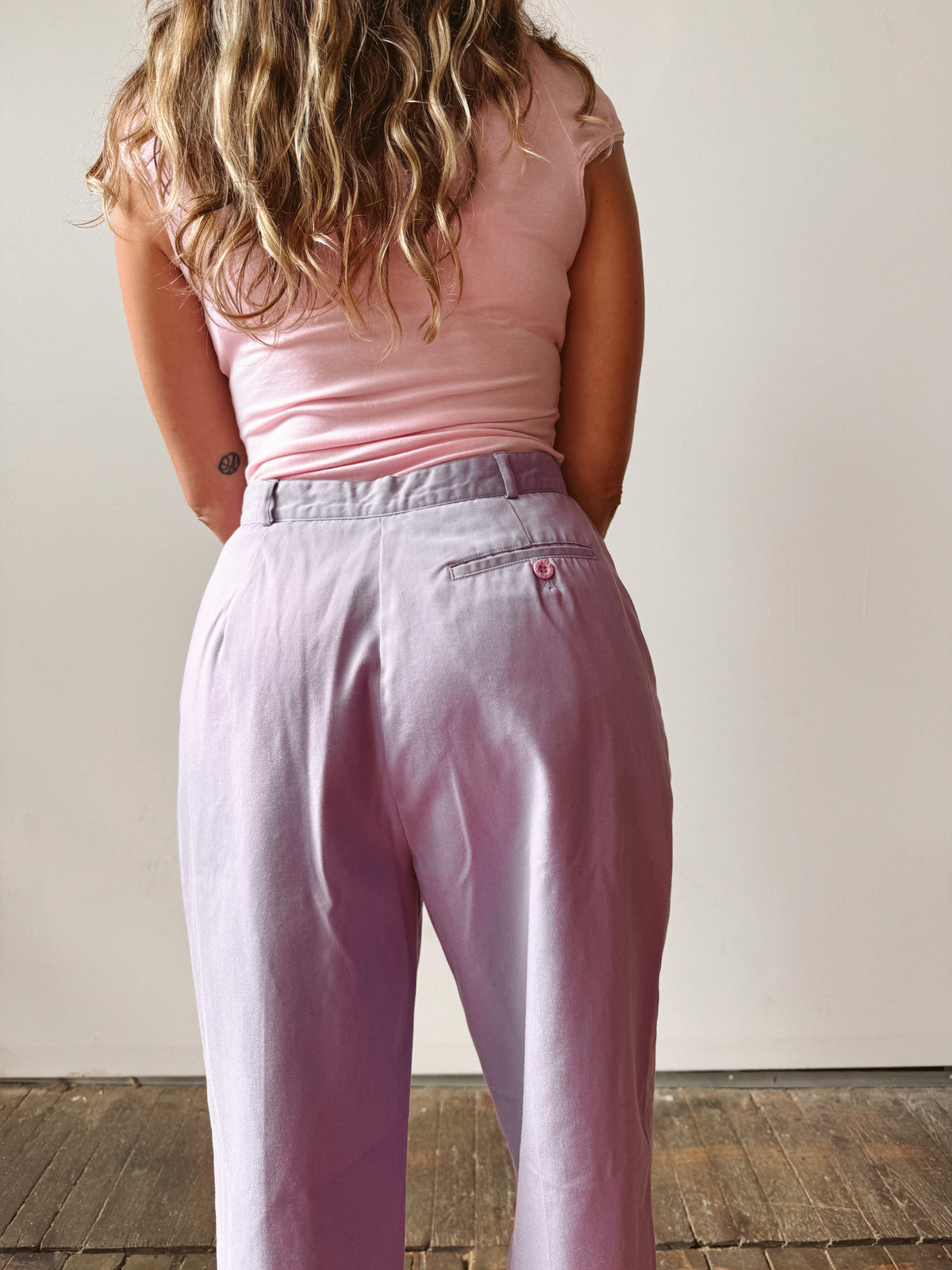 Lilac 90s Chino Trouser Pants (27")