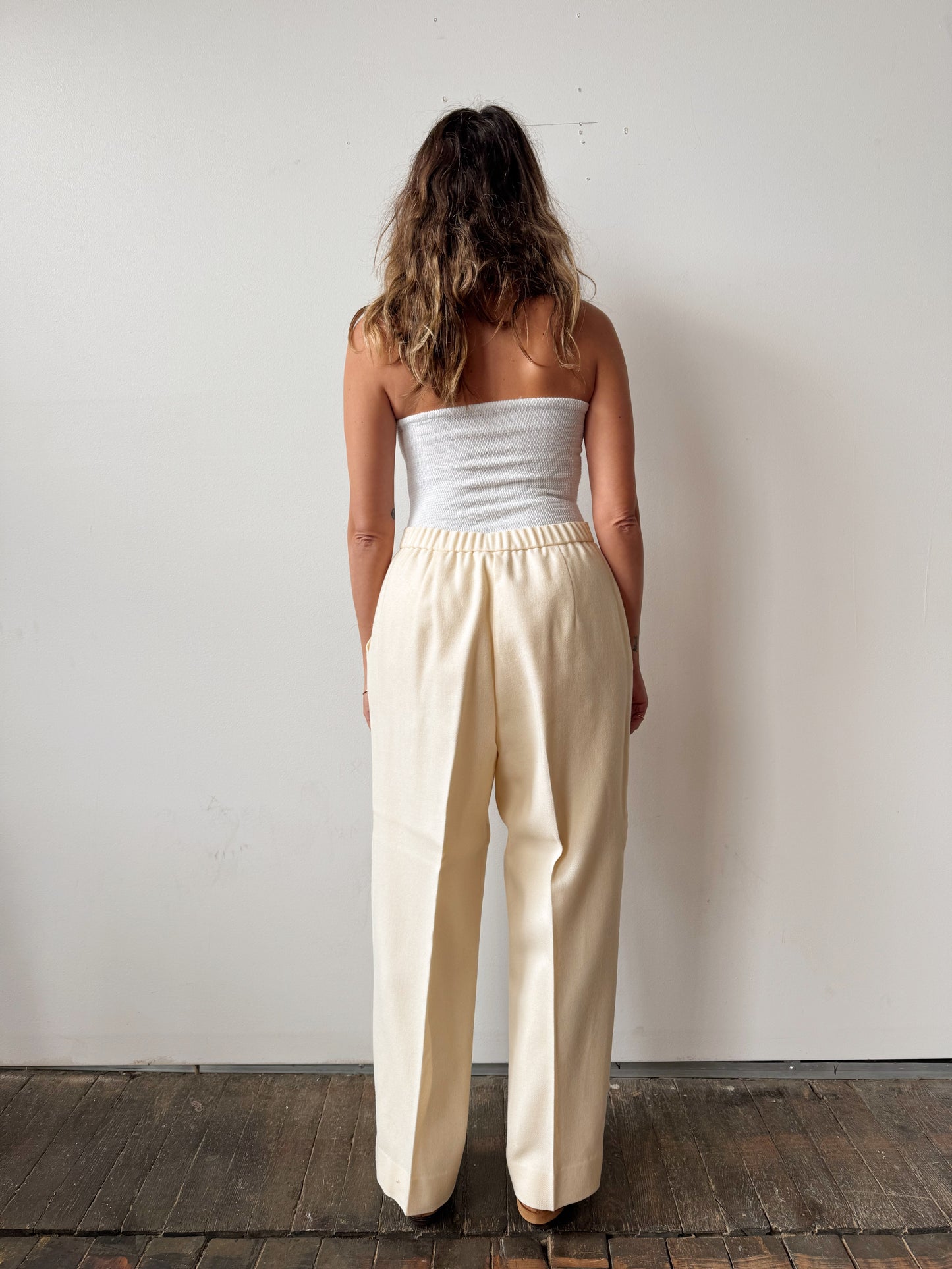 Wool Ivory 80s Trouser (31")
