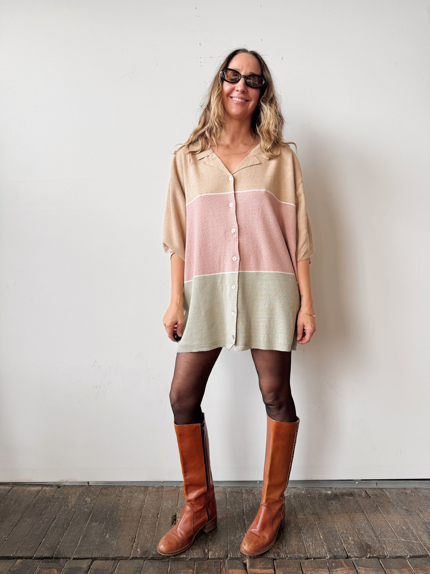 Silk 90s Brownstone Blouse (XXL)