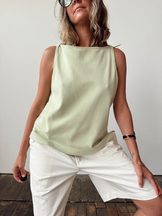 Chartreuse 90s Cotton Tank (L)