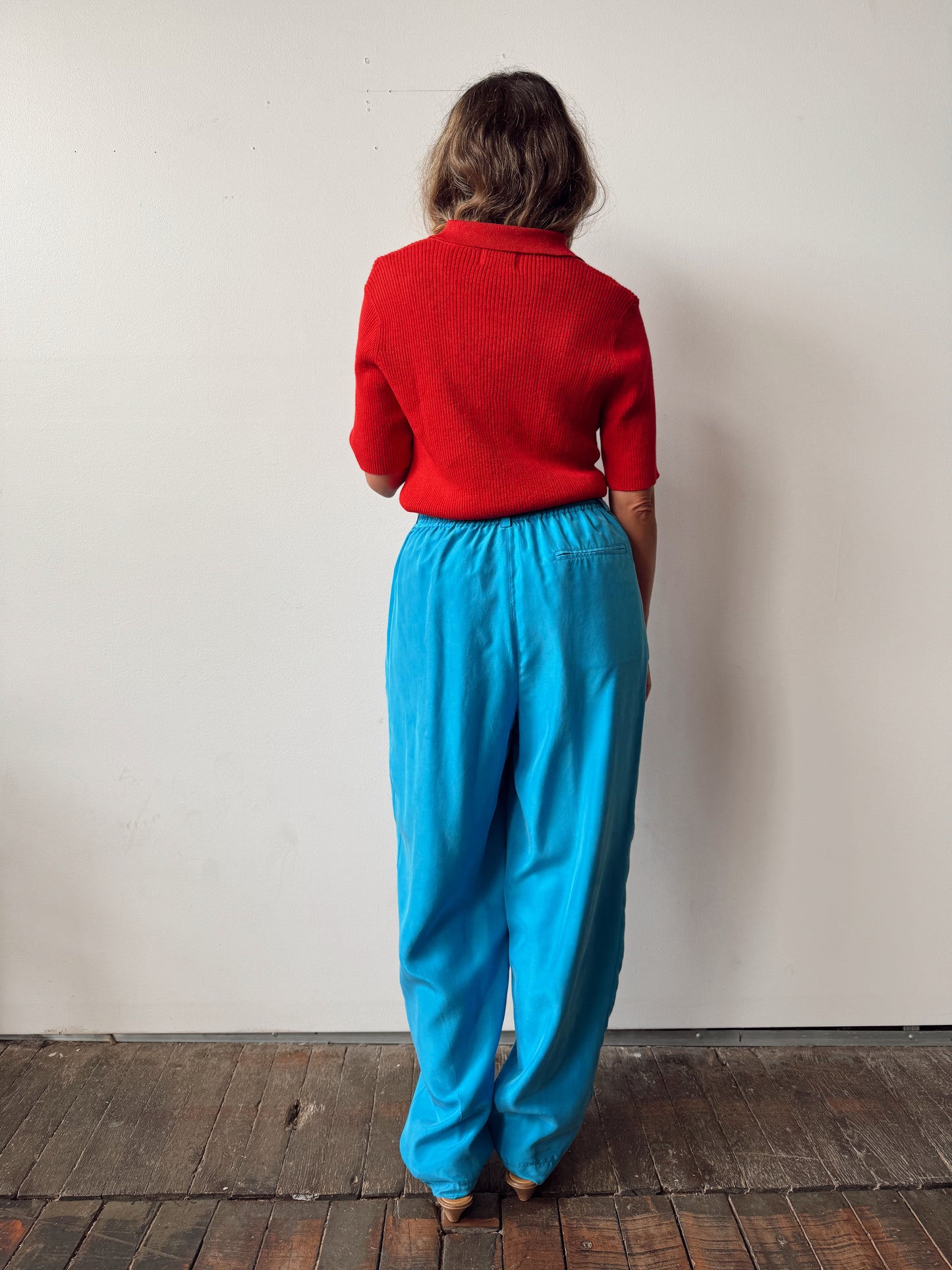 Cerulean Silk 90s Trouser (28")