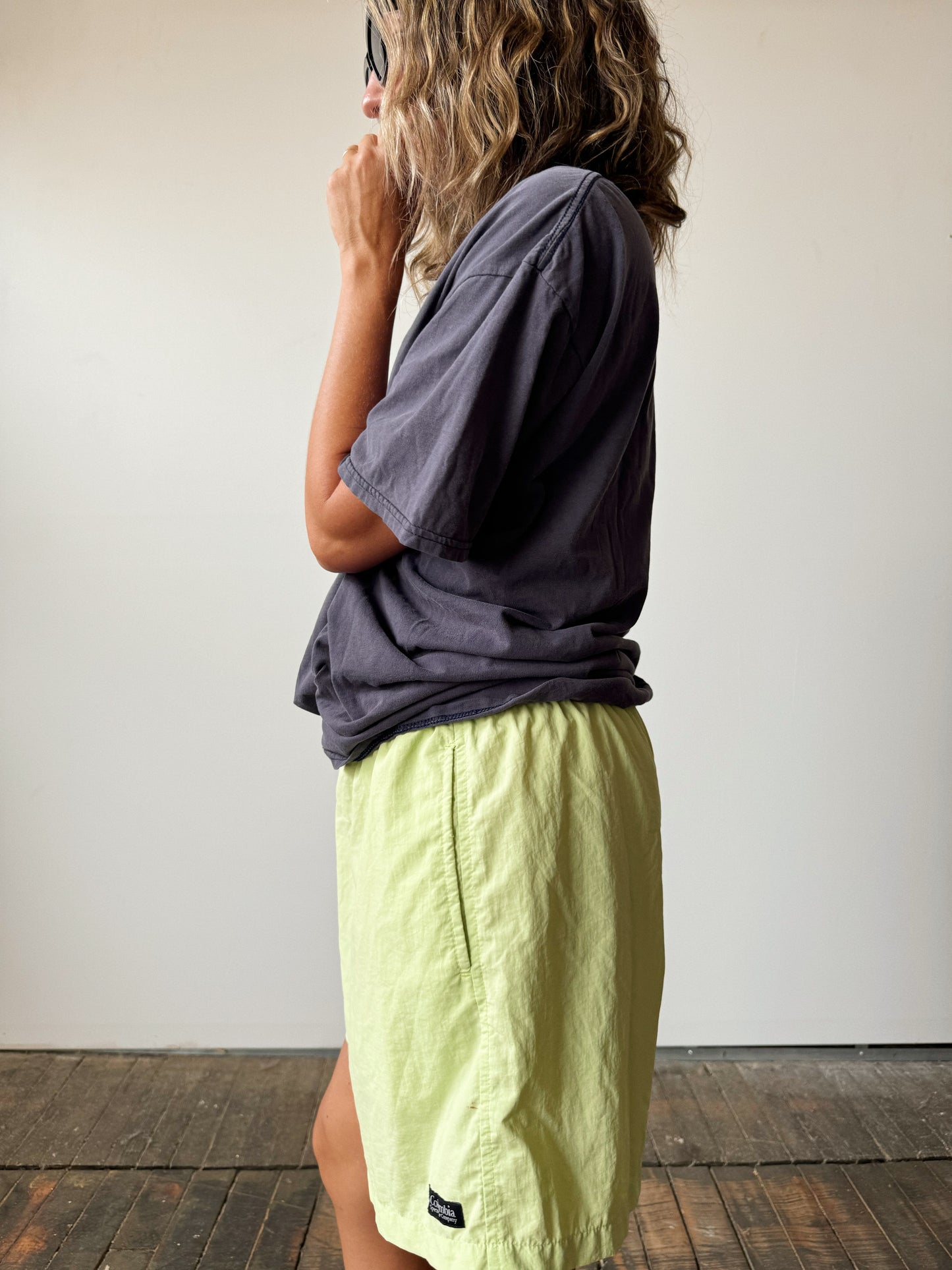 Columbia Chartreuse Baggie Clasp Shorts (L)