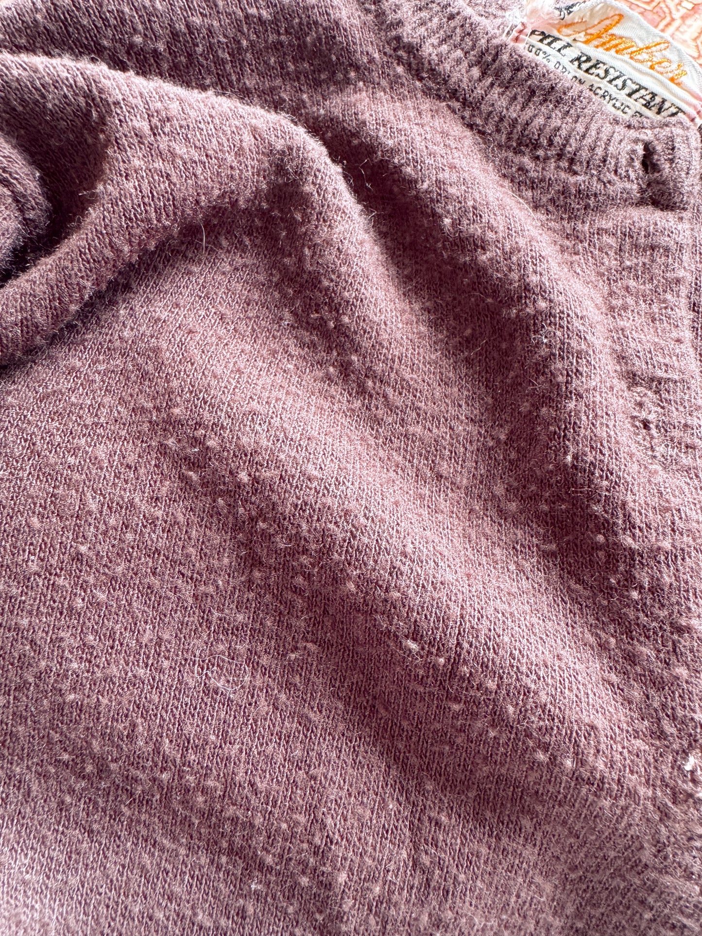 Chocolate Brown Amber 70s Cardigan (S)