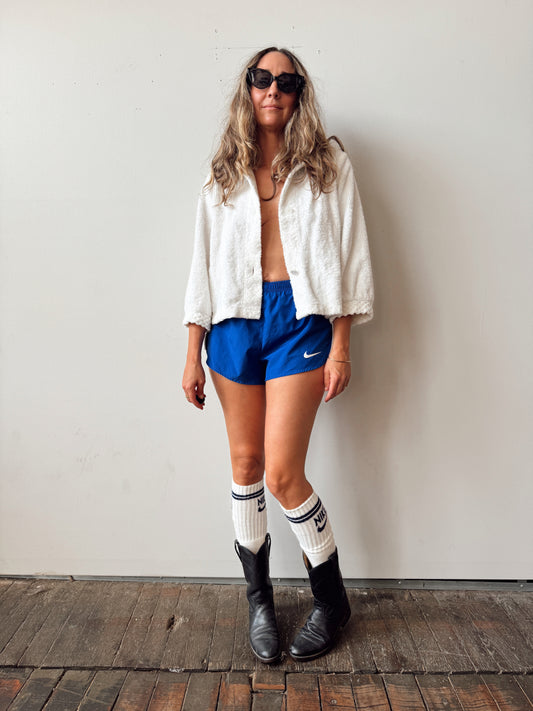Terry Cloth Cropped 90 Jacket (S)