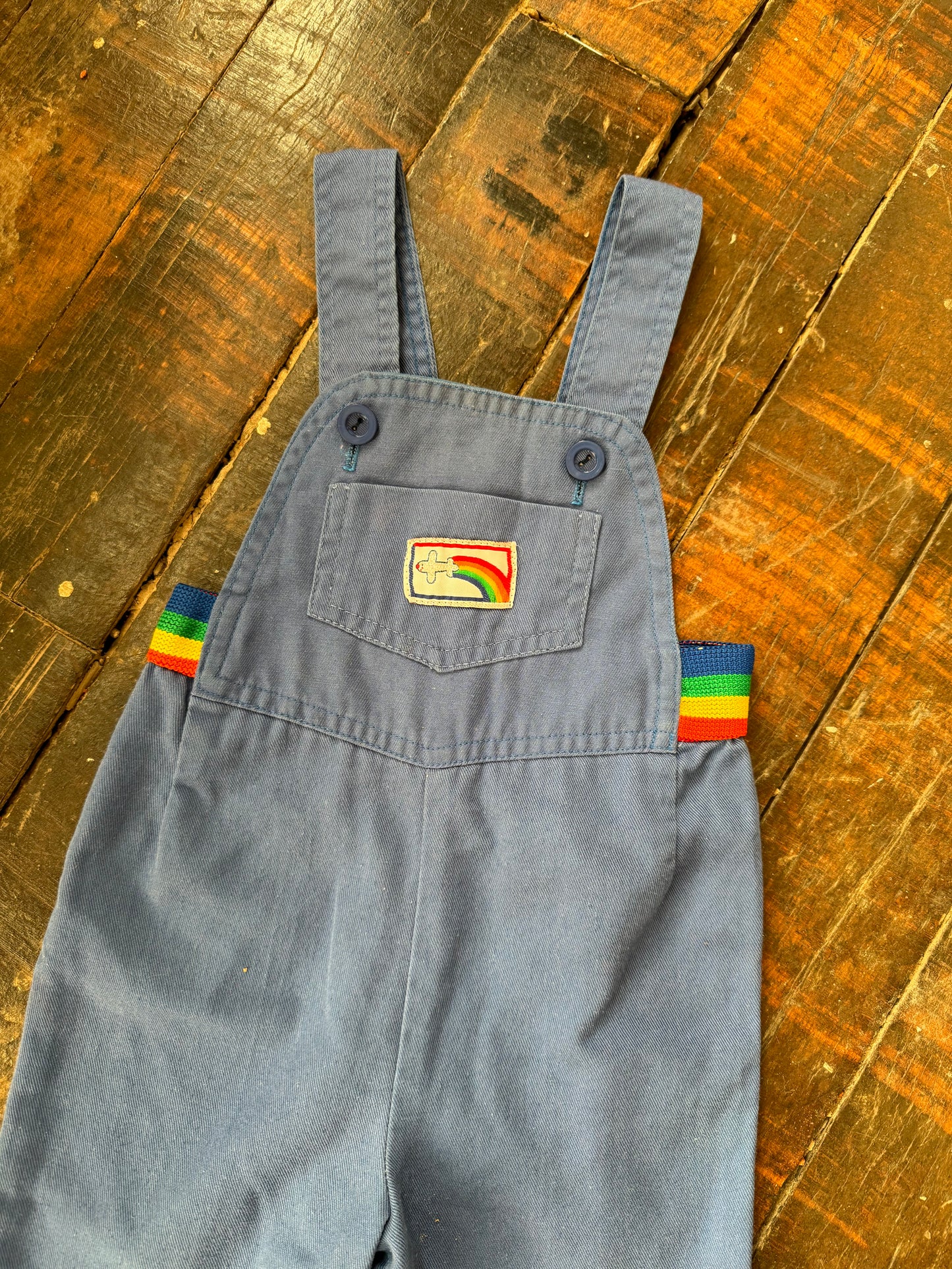 80s Rainbow Airplane Overalls (2T)