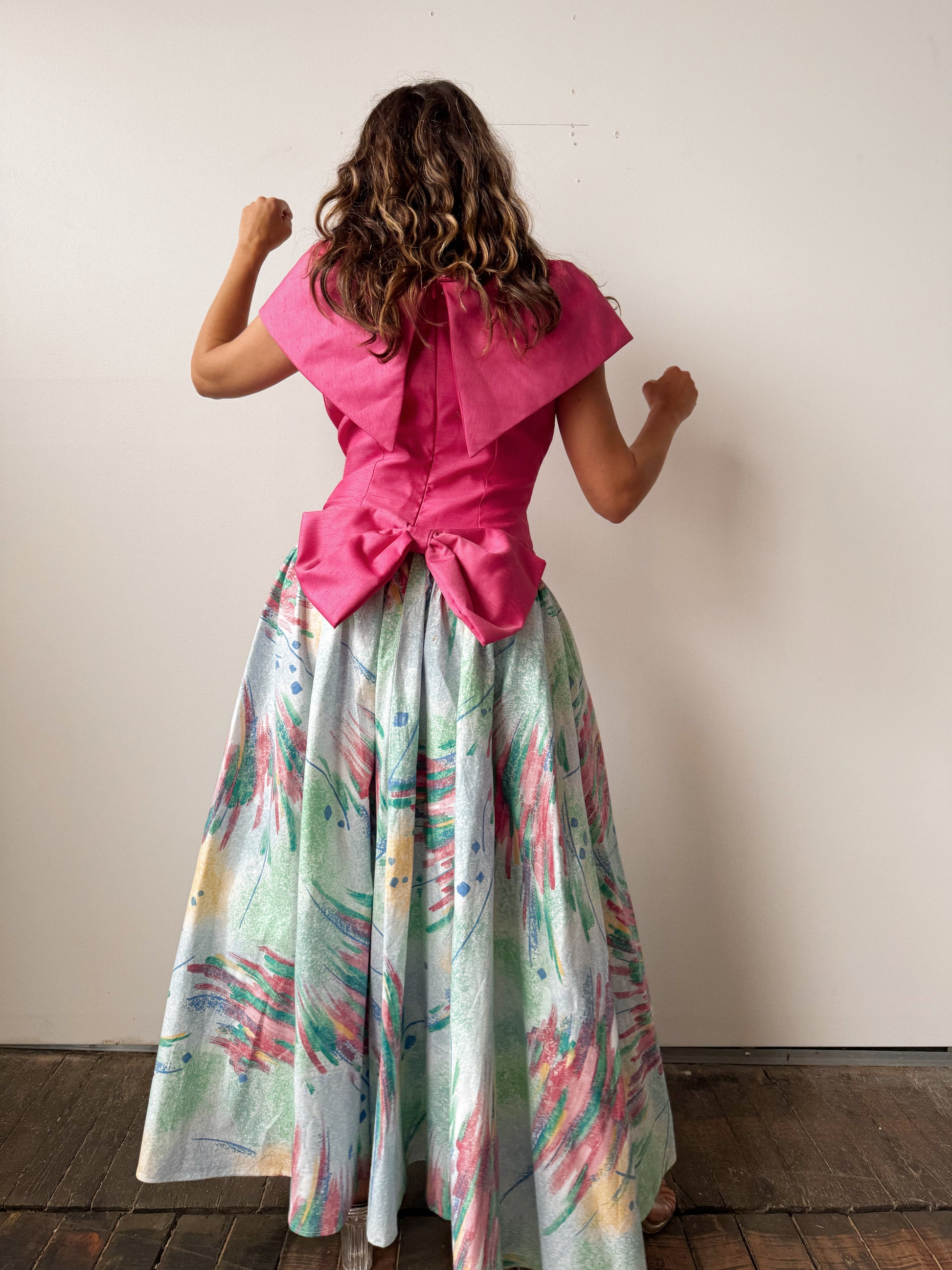 Two-Piece Handmade 90s Evening Dress (M) dry vtg and Two-Piece Handmade 90s Evening Dress (M) dry vtg and