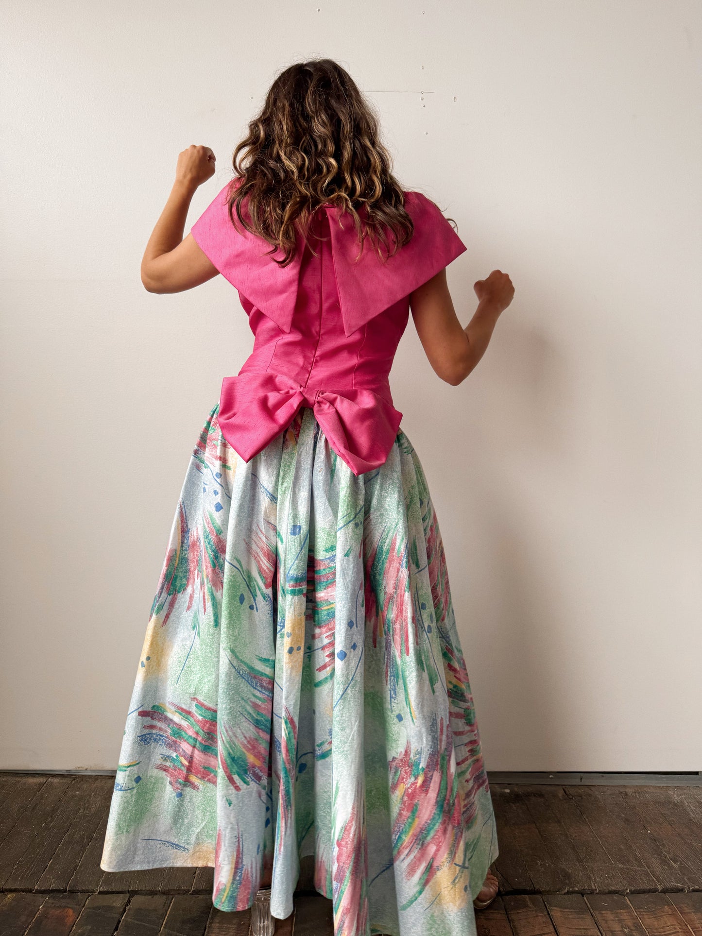 Two-Piece Handmade 90s Evening Dress (M)