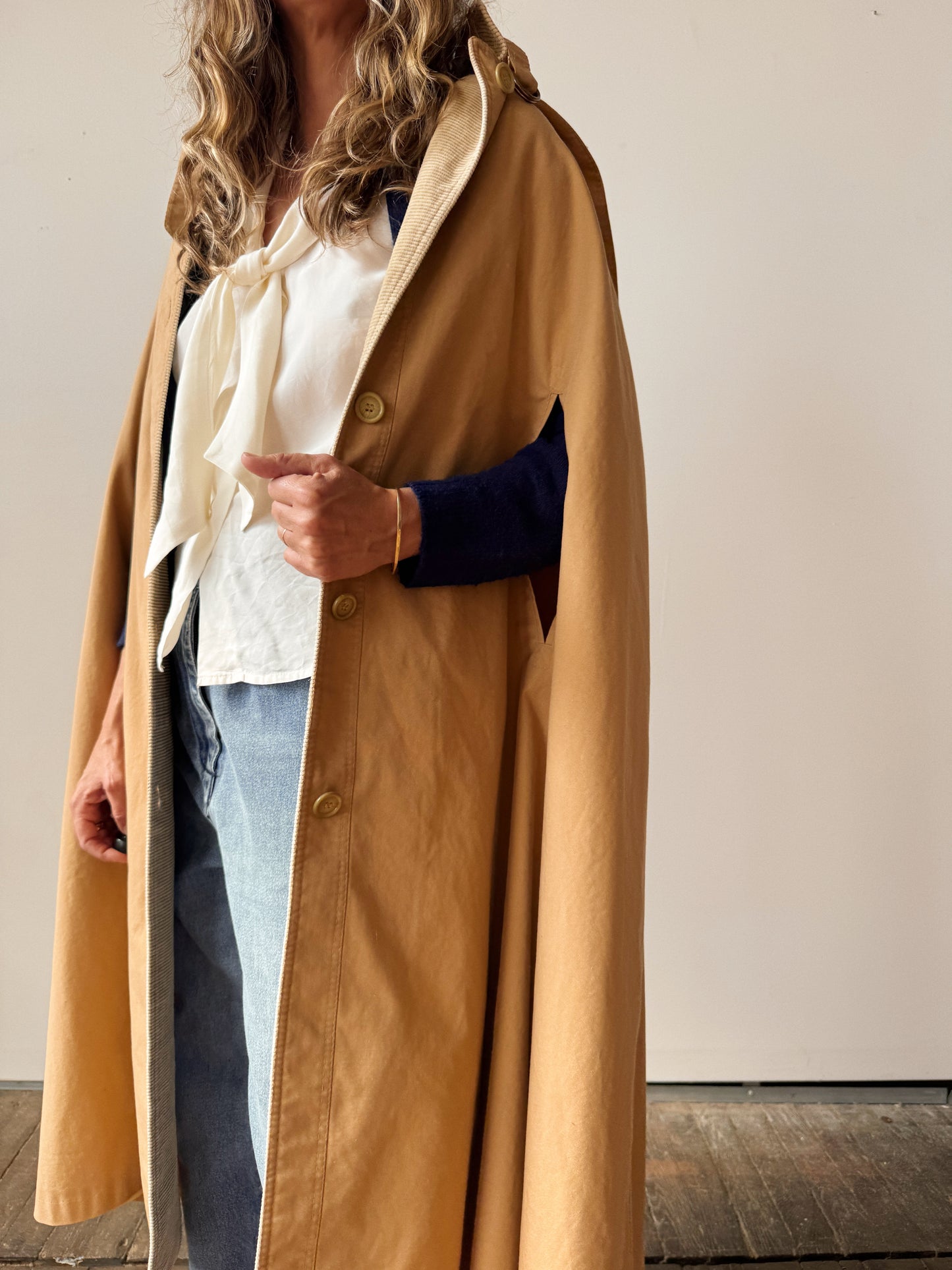 Made in Poland Cape with Corduroy Details