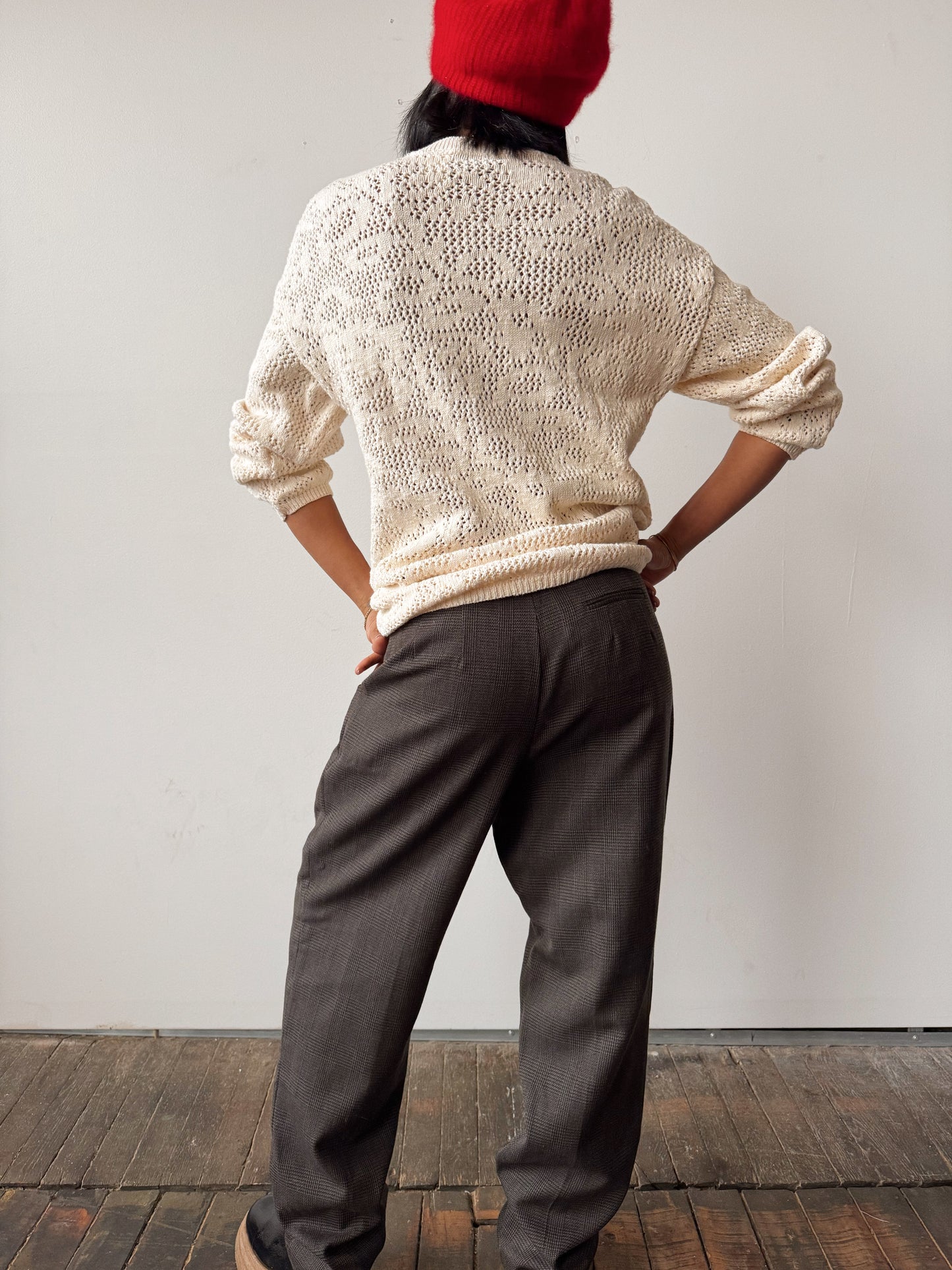 Brown Plaid Trouser Pant (30")