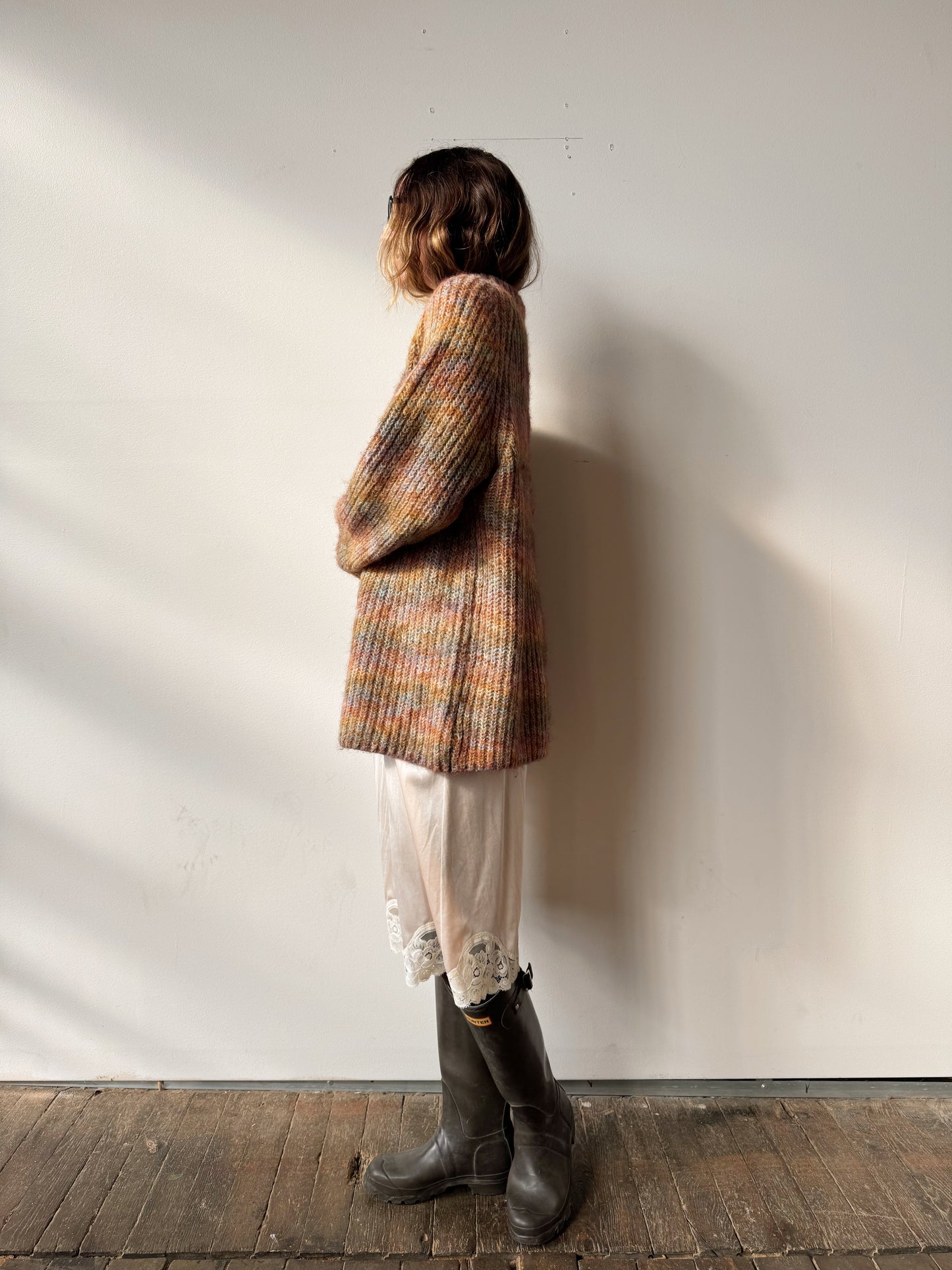 Melange 90s Wool Beige Sweater (XL)